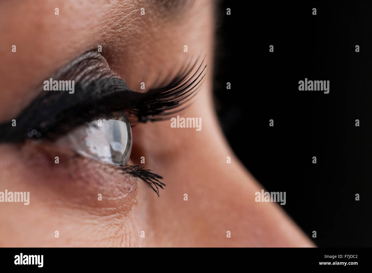 Augen schließen Stockfoto