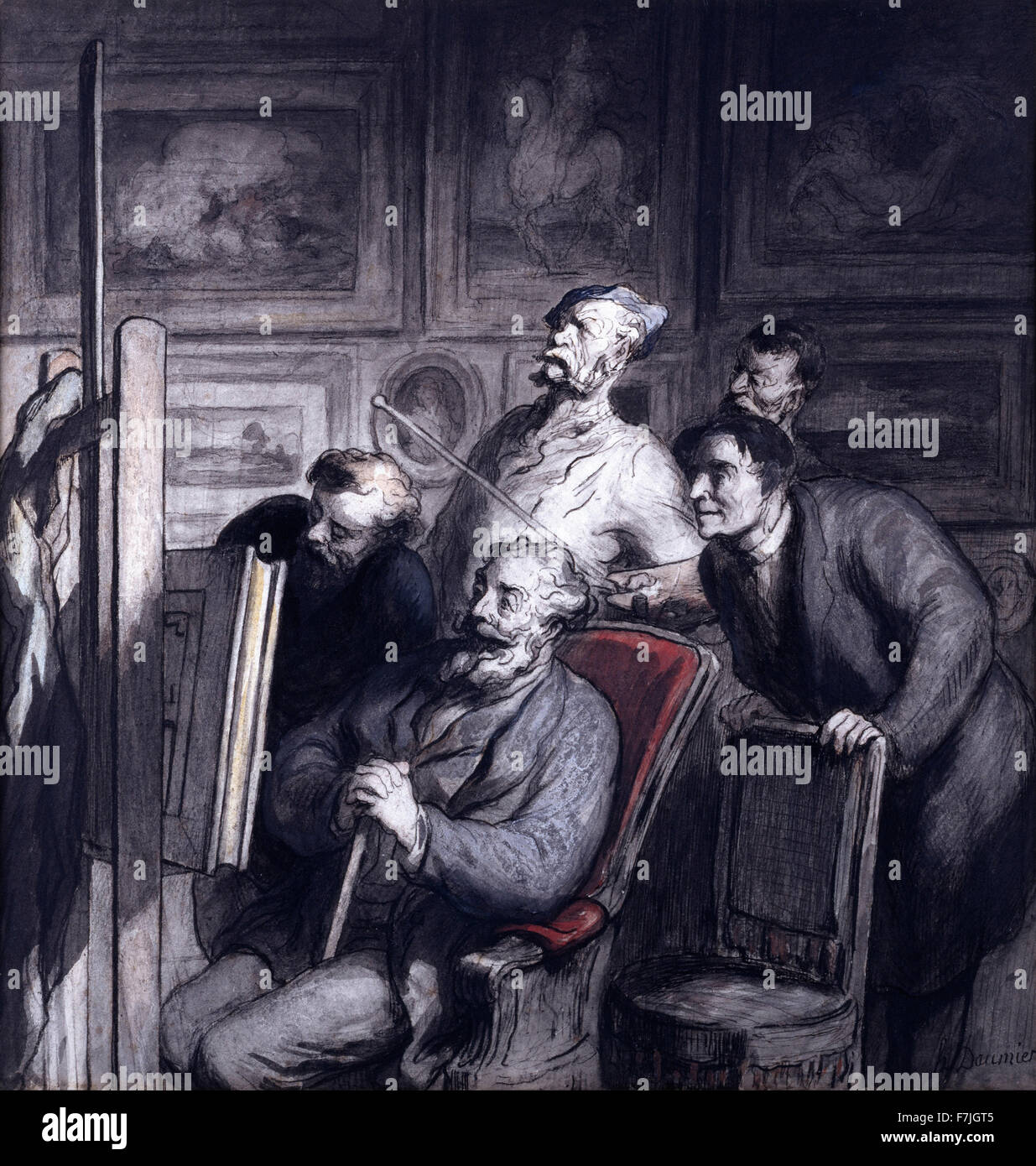 Honoré-Victorin Daumier - Amateure Stockfoto