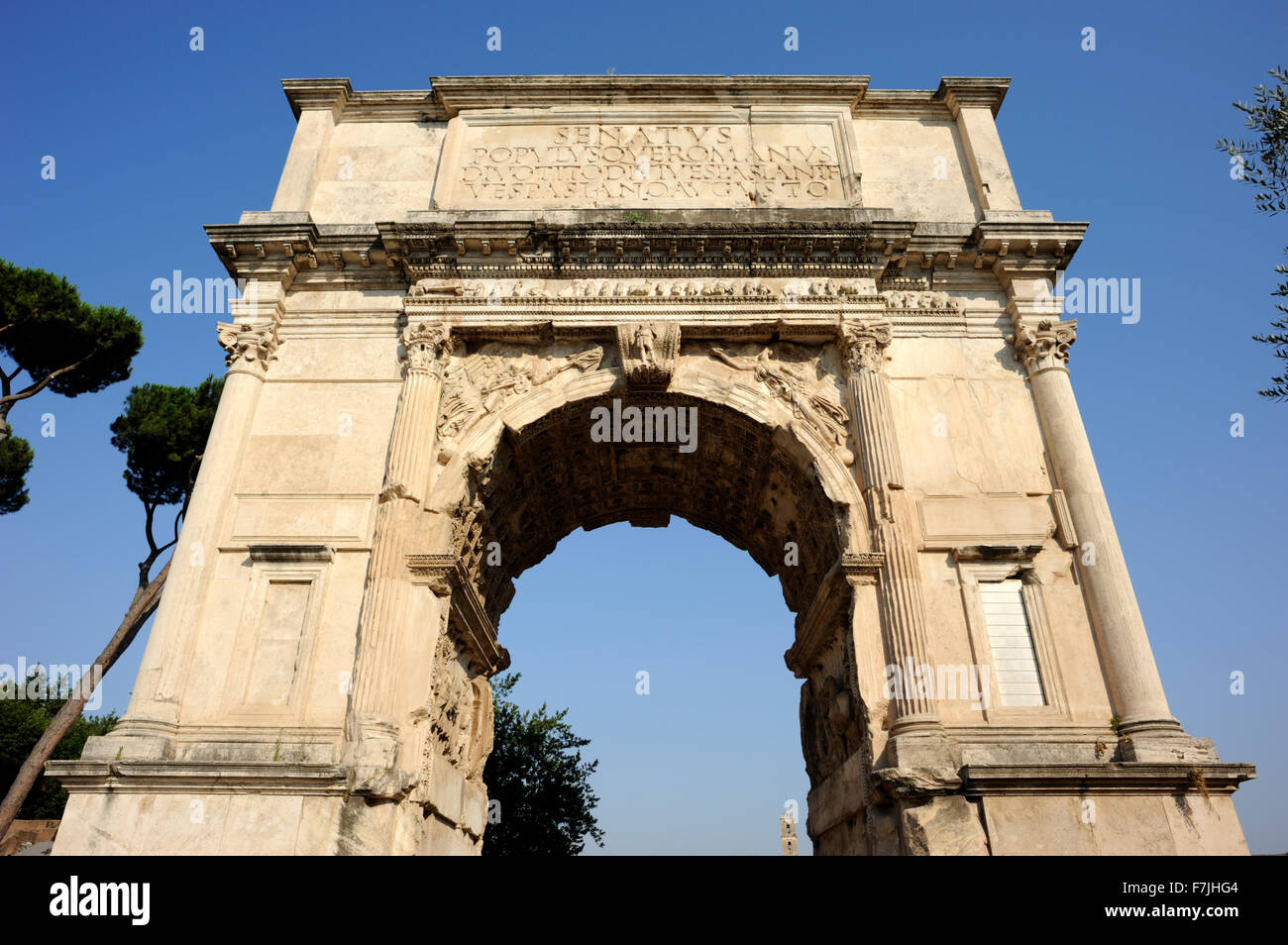 Italien, Rom, Forum Romanum, Erzbogen des Titus Stockfoto
