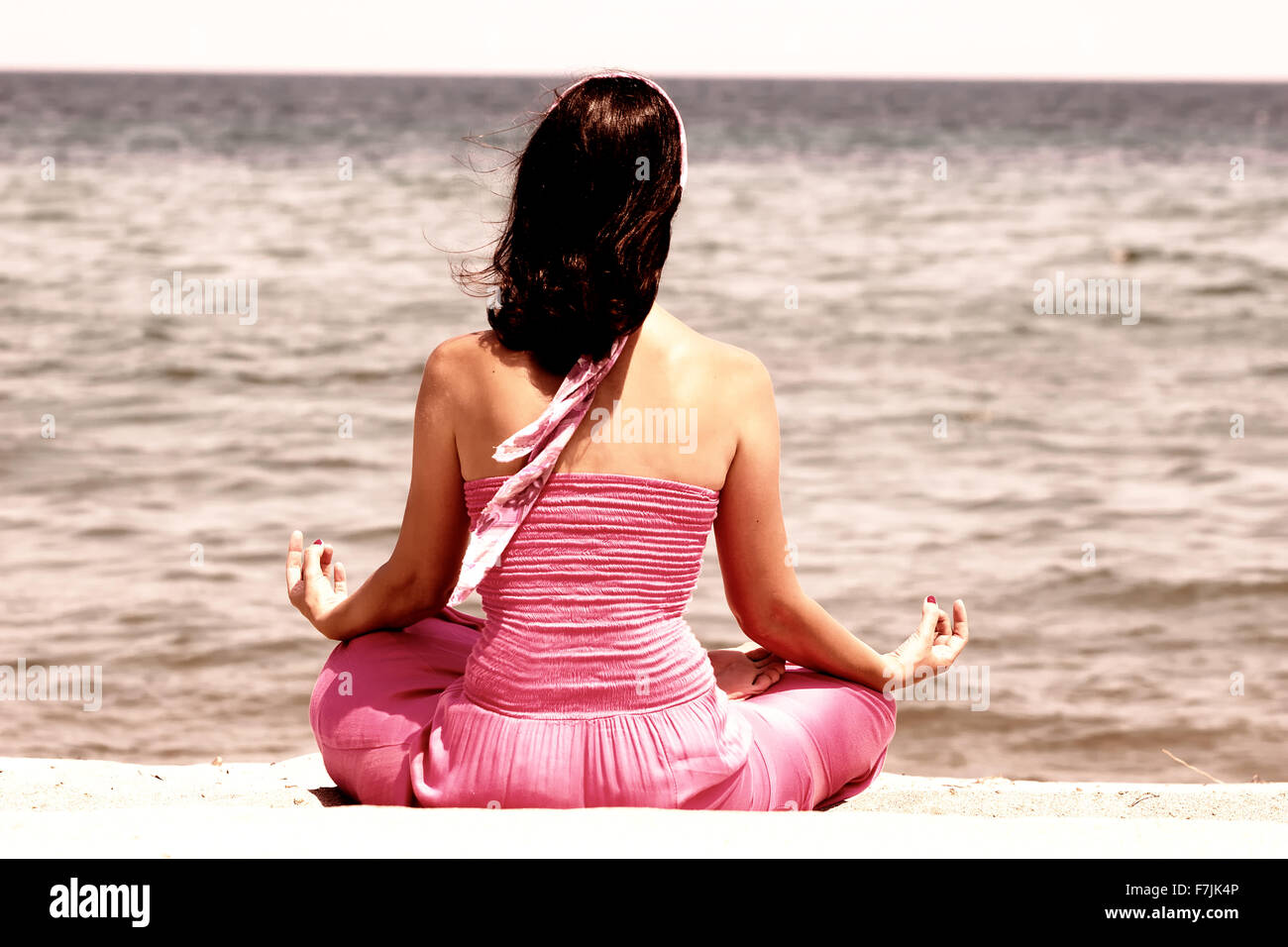 Yoga-Übungen für Körper und Geist Stockfoto