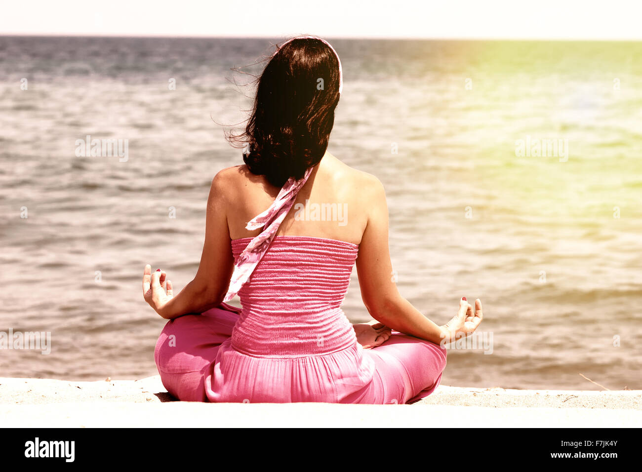 Yoga-Übungen für Körper und Geist Stockfoto