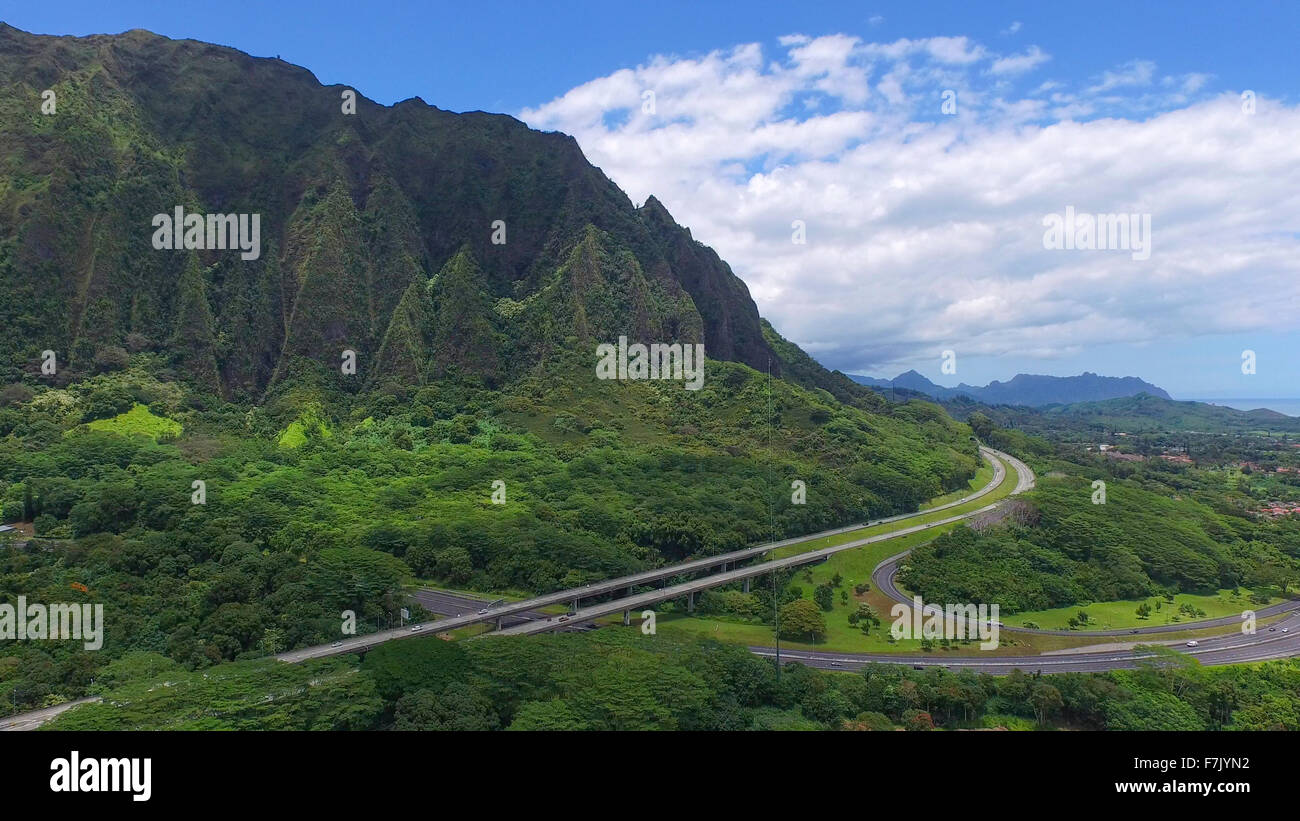 Koolau Mountains, Oahu, Hawaii Stockfoto