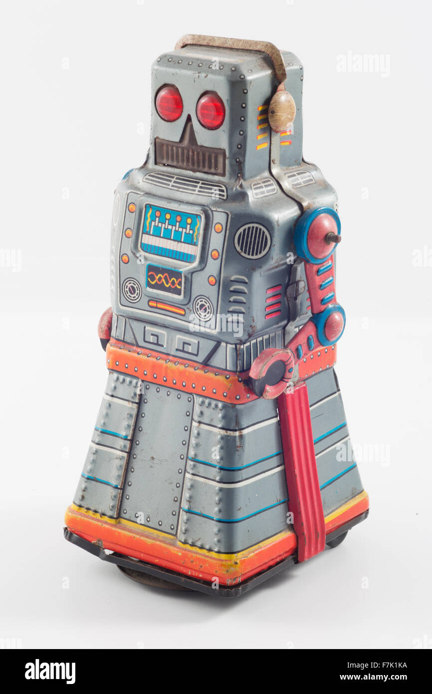 Retro Windup Spielzeug Roboter Metall Zinn Uhrwerk Spielzeug Sammlung Neuheit 
