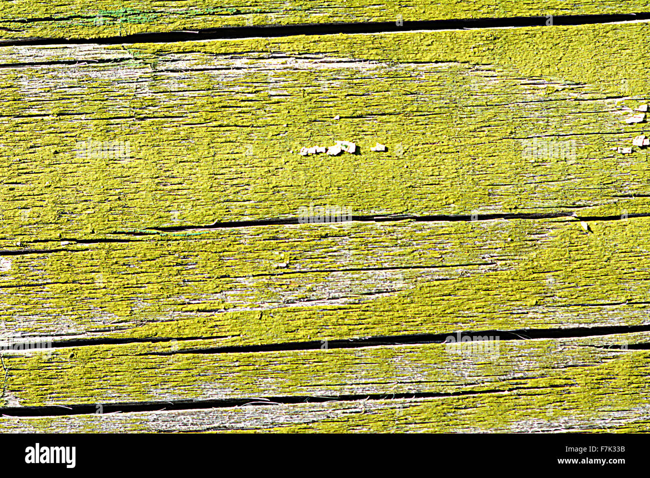 Oberfläche einer leeren grünen hölzernen Hintergrund. Stockfoto