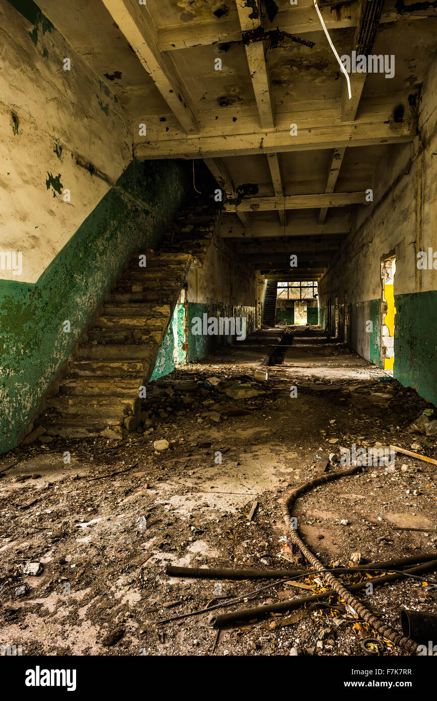 zerstörten Fabrik Stockfoto