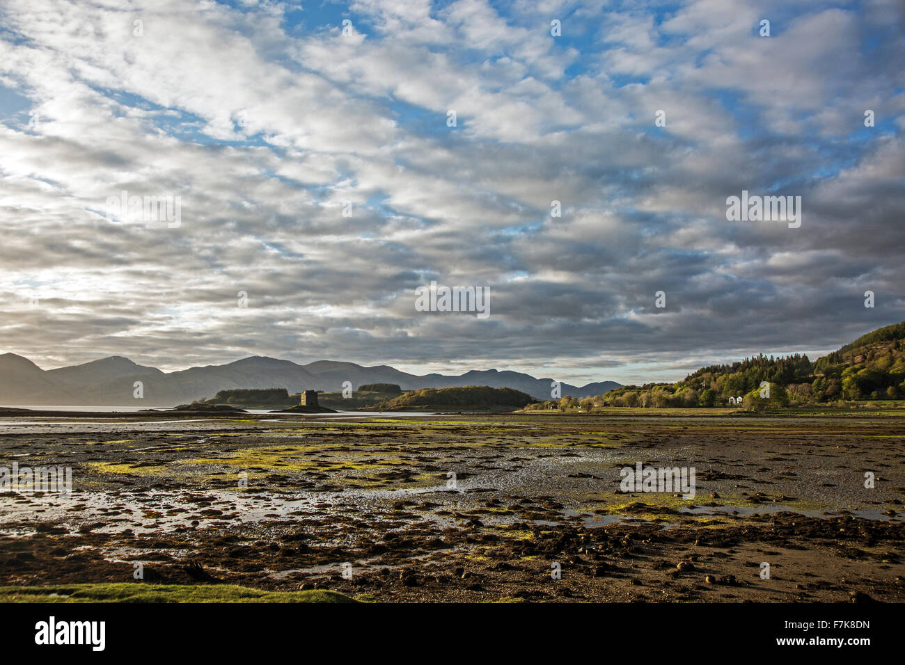 Wolken über Moor Landschaft, Buchaille Etive Mor, Argyll, Schottland Stockfoto