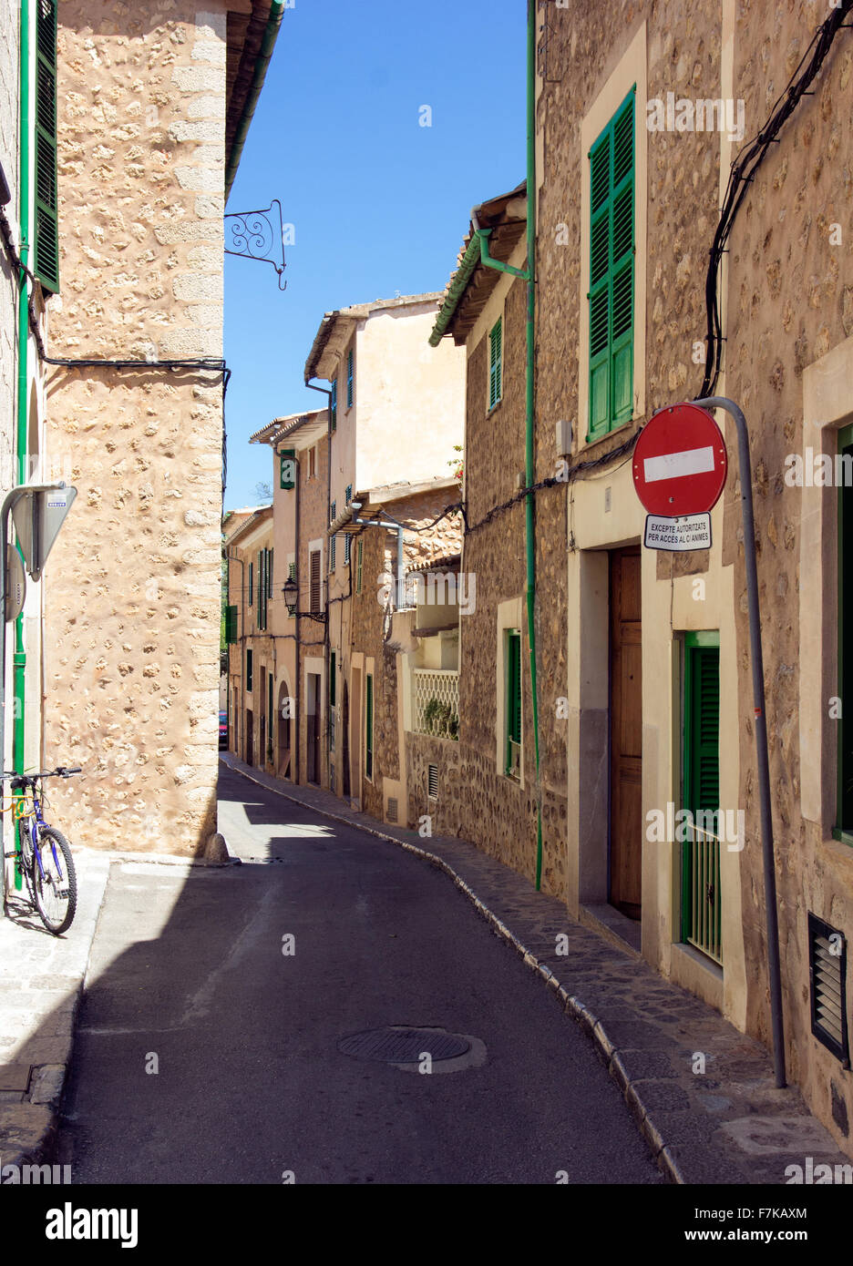 Gasse in Soller, Mallorca. kein Eintrag Stockfoto