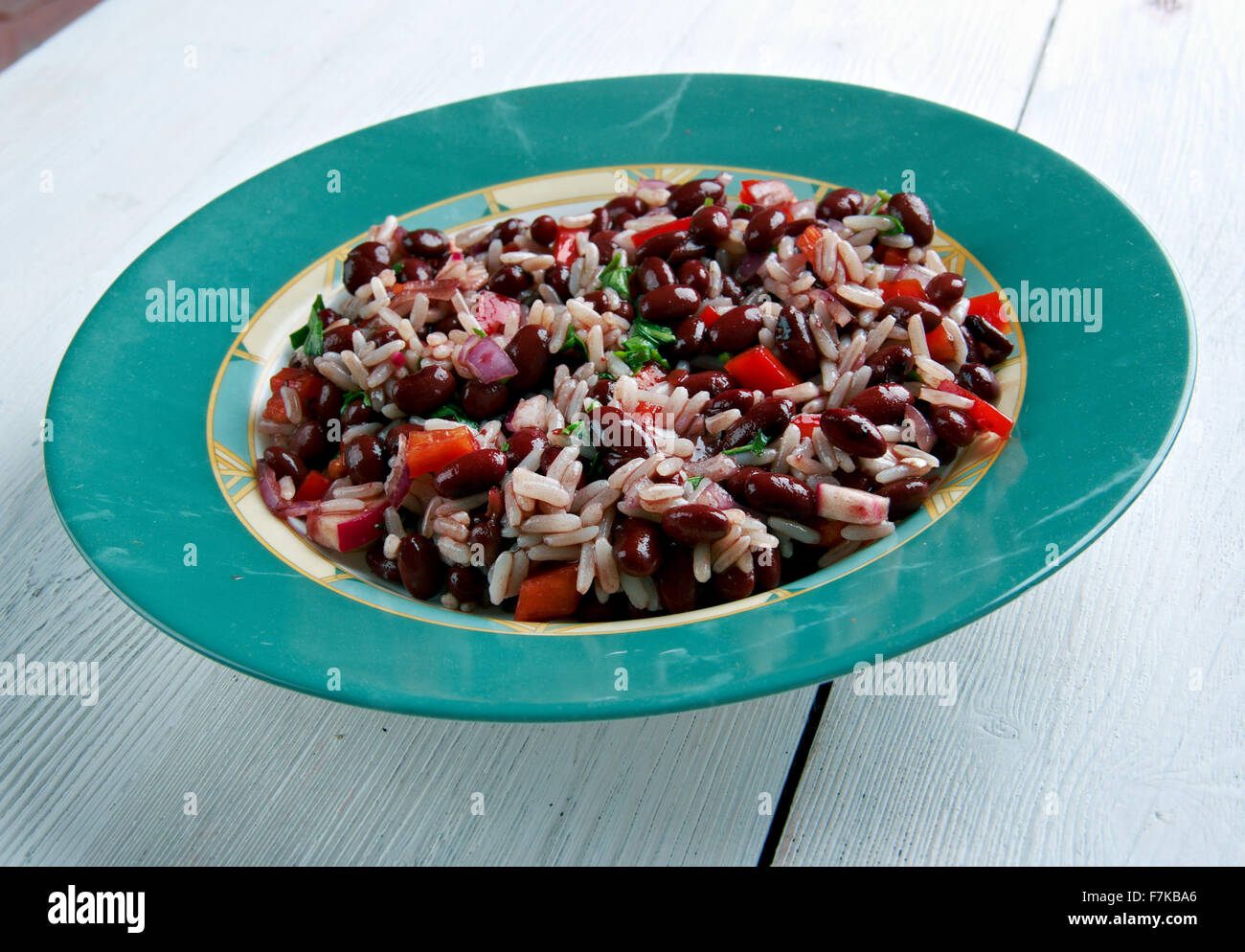 Arroz con Frijoles Negro - schwarze Bohnen und Reis. Panama, Puerto ...