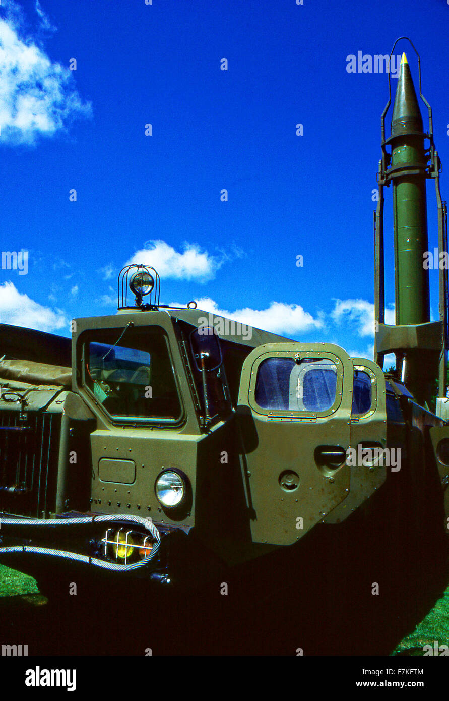Mobile SCUD Raketenwerfer mit Rakete Stockfoto