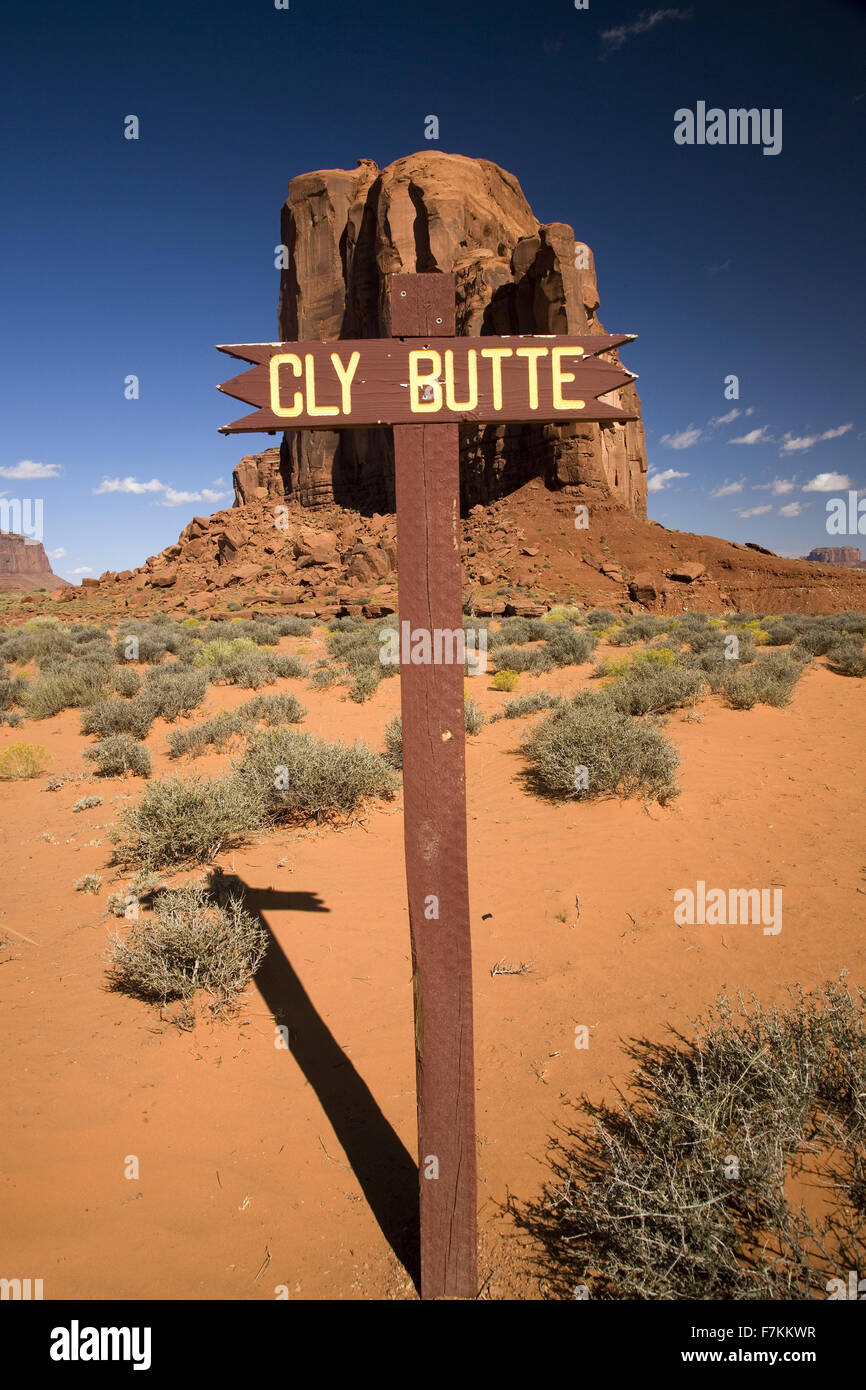 CLY Butte im Monument Valley Navajo Tribal Park, Southern Utah in der Nähe der Grenze zu Arizona Stockfoto
