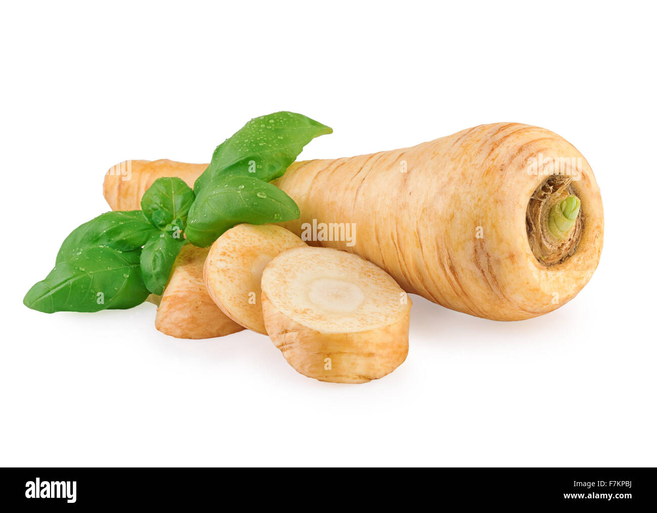 Pastinaken-Root für das Kochen vorbereitet Stockfoto