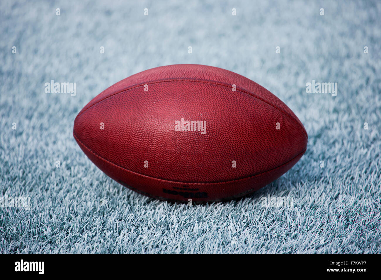 Nahaufnahme Detail der NFL Football an, Gillette Stadium, Heimat des Super Bowl champs, New England Patriots, NFL-Team, Boston, MA Stockfoto