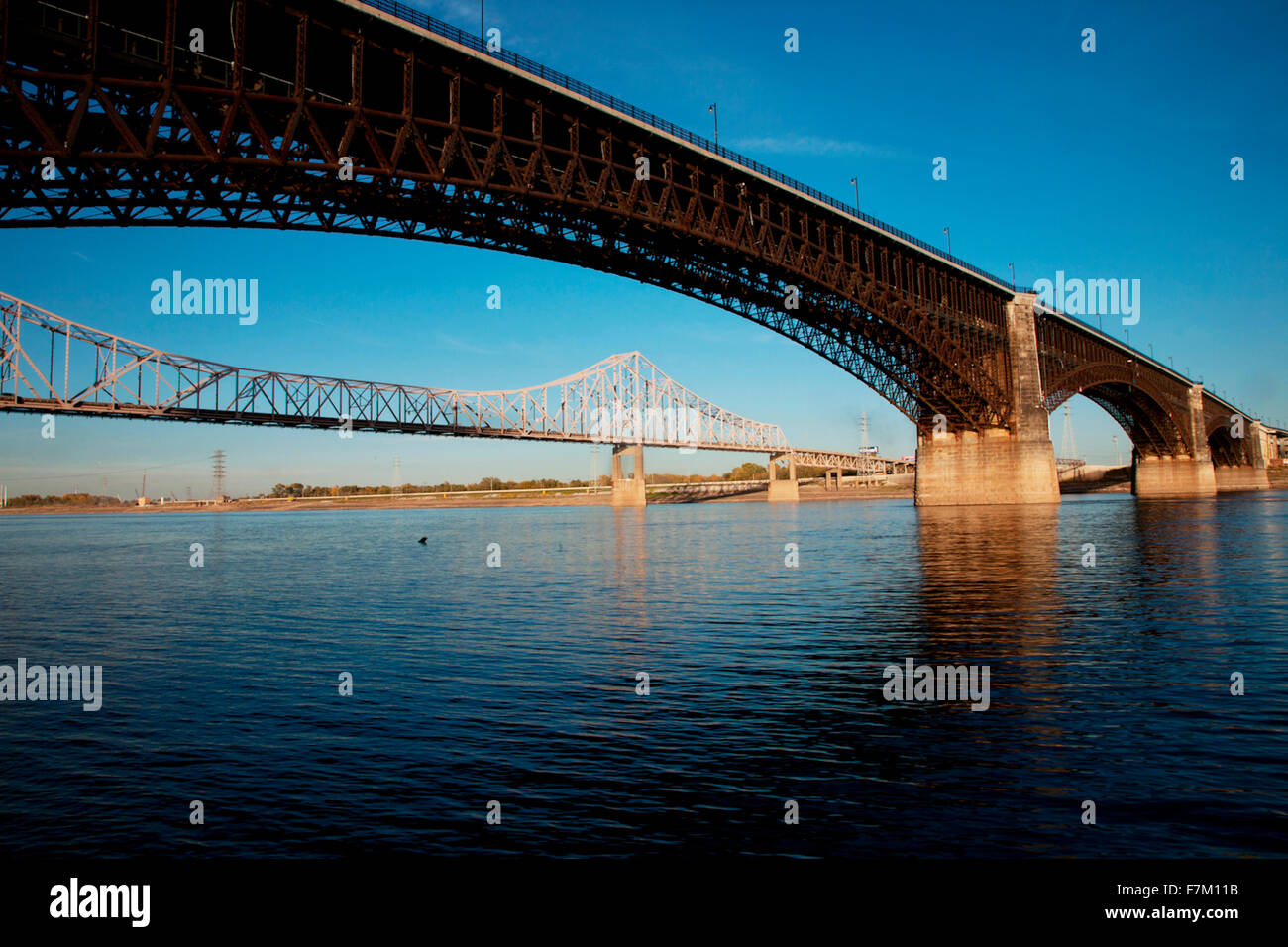 EADS Brücke über den Mississippi River, St. Louis, gebaut im Jahre 1874 durch James Eads Stockfoto