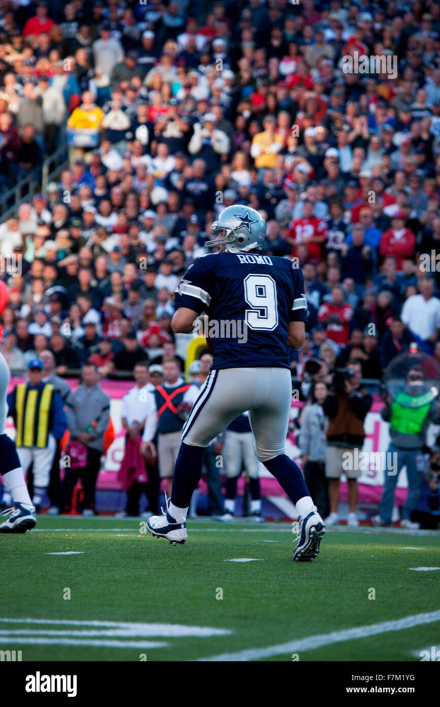 Dallas Cowboys bereitet zurückzugebenden Kick im Gillette Stadium, die Heimat der Superbowl Champs, New England Patriots NFL Team spielen gegen die Dallas Cowboys, 16. Oktober 2011, Foxborough, Boston, MA Stockfoto