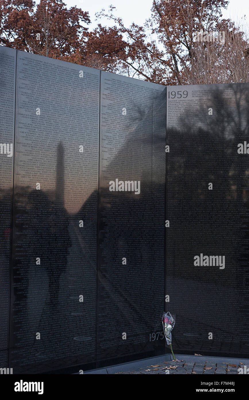 Der Vietnam-Krieg-Denkmal in Washington DC. Stockfoto
