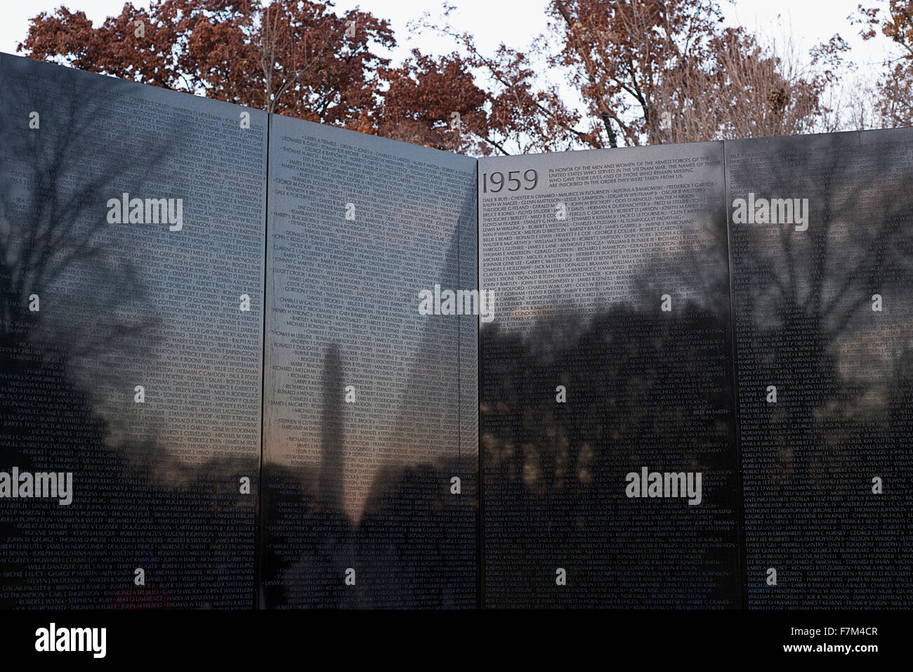 Ein Teil der Vietnam-Krieg-Memorial in Washington, D.C. Stockfoto