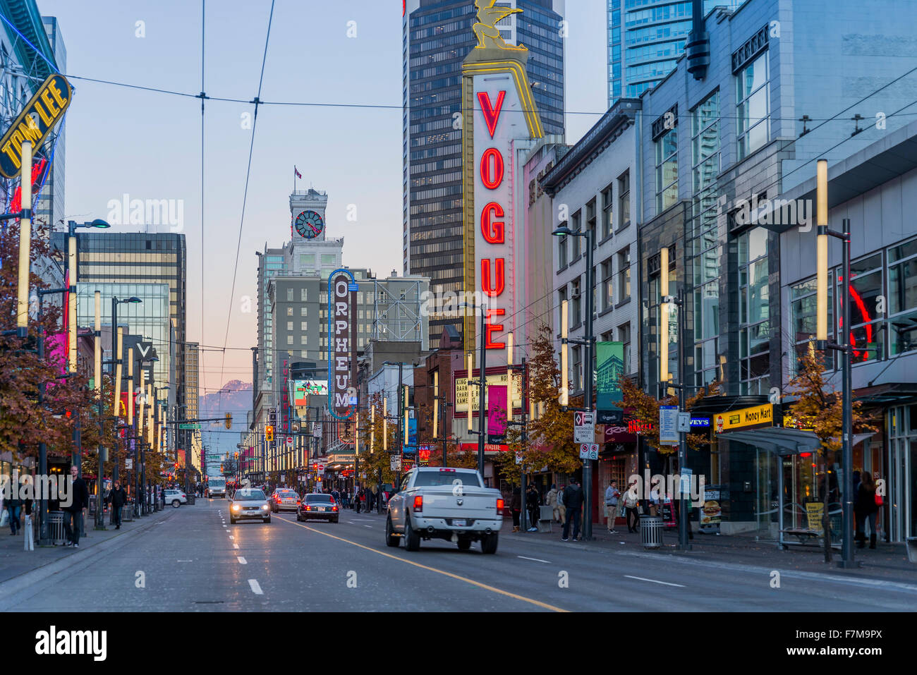 Vogue Theater, Granville Street, Vancouver, Britisch-Kolumbien, Kanada, Stockfoto