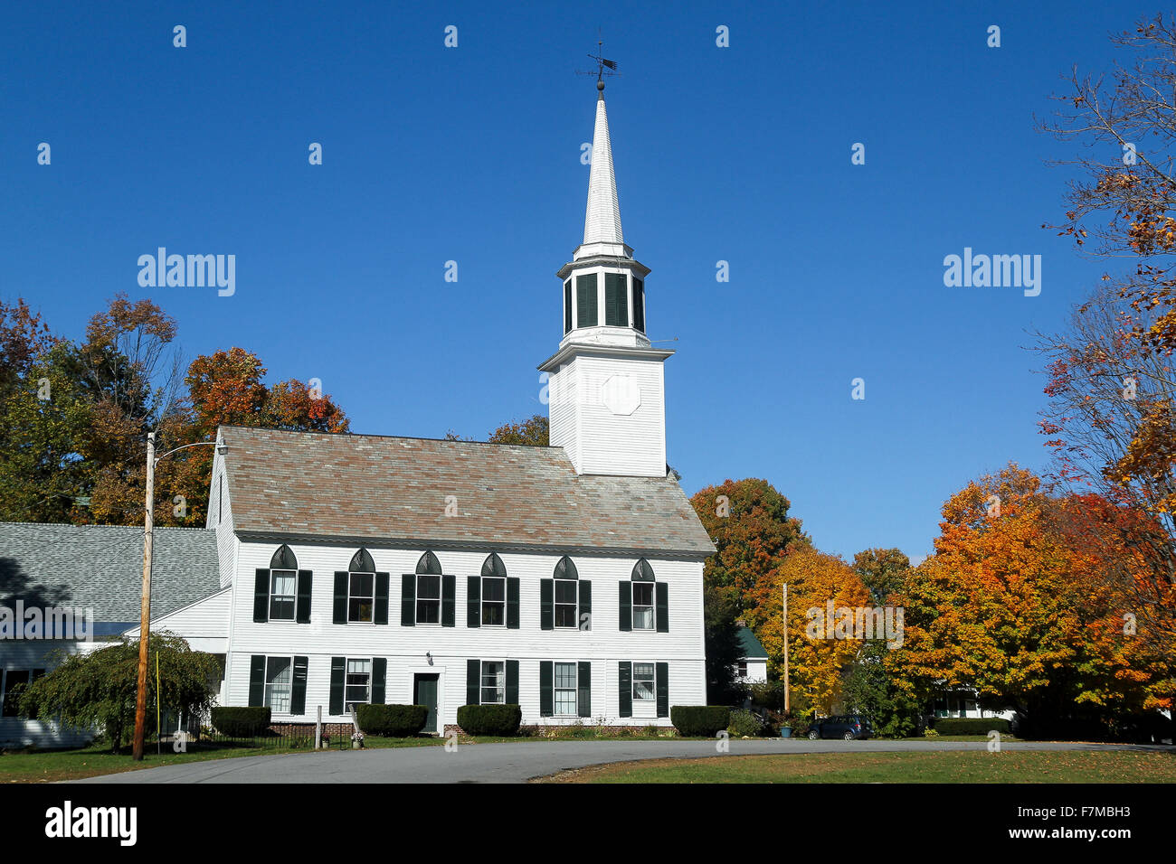 Congregational Church, Newfane, Vermont, USA, Nordamerika Stockfoto