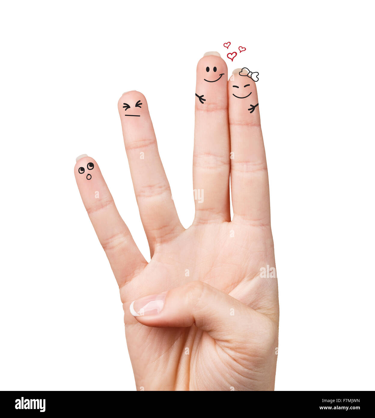 Glücklich Finger Familie Stockfoto