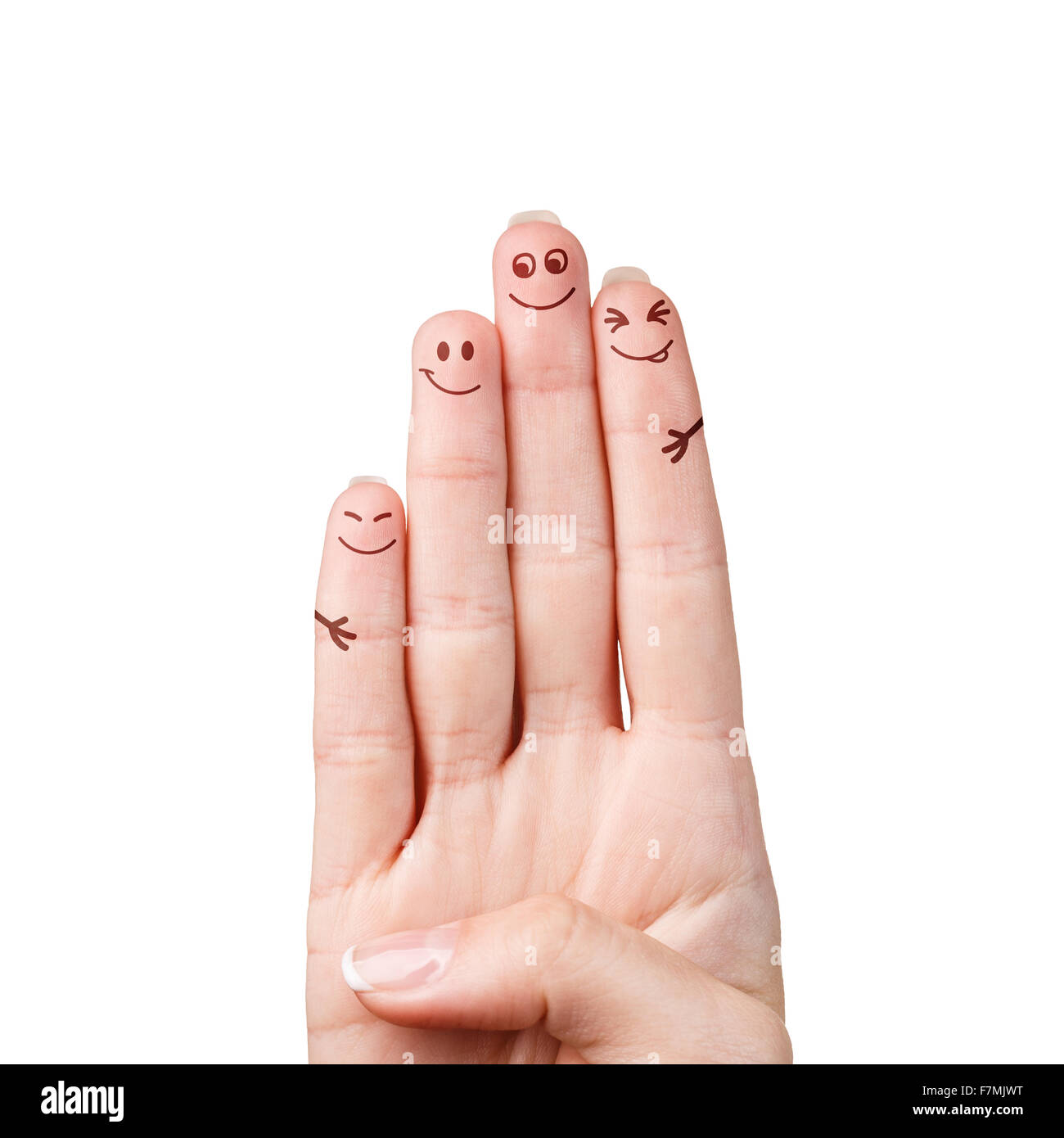 Glücklich Finger Familie Stockfoto
