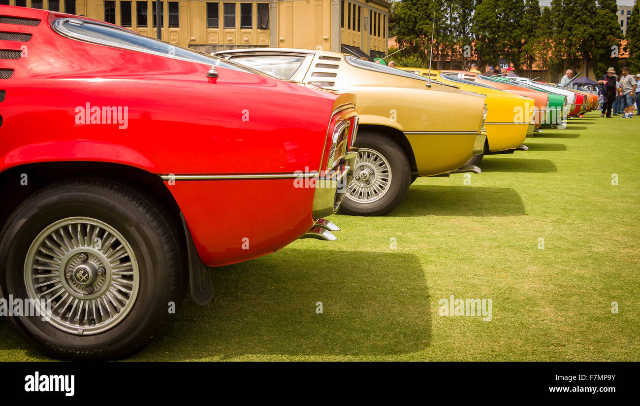 Der Alfa Romeo Besitzer Club of Australia gehostet Alfa Romeo Spettacolo, eine jährliche High-End-Auto-Show, am Wesley College in Mel Stockfoto