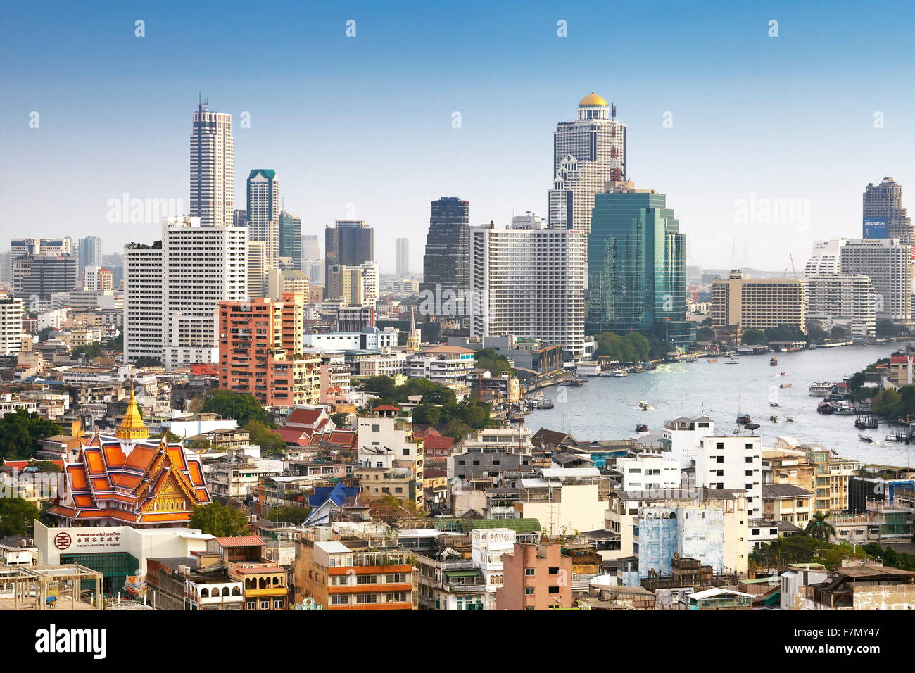 Bangkok Stadt Skyline-Blick von The Grand China Princess Hotel, Bangkok, Thailand Stockfoto