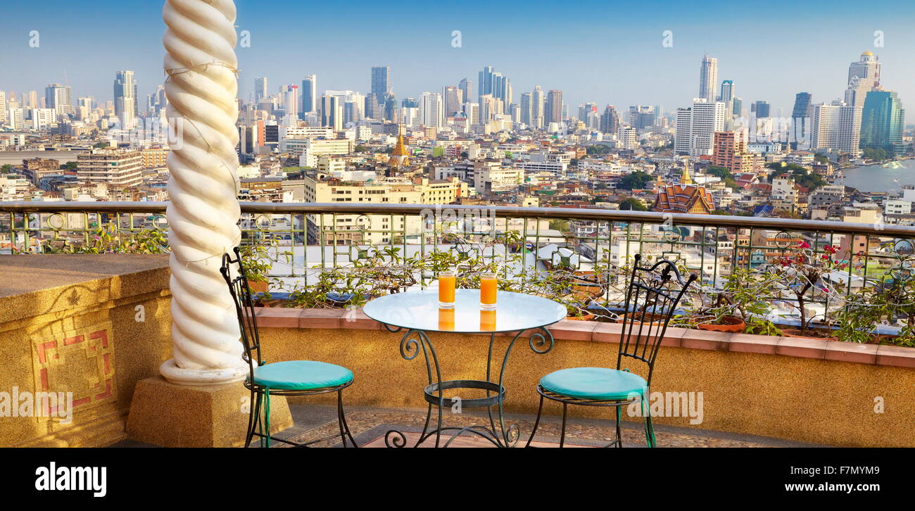 Thailand - Panorama Stadtansicht Blick auf Bangkok Stockfoto