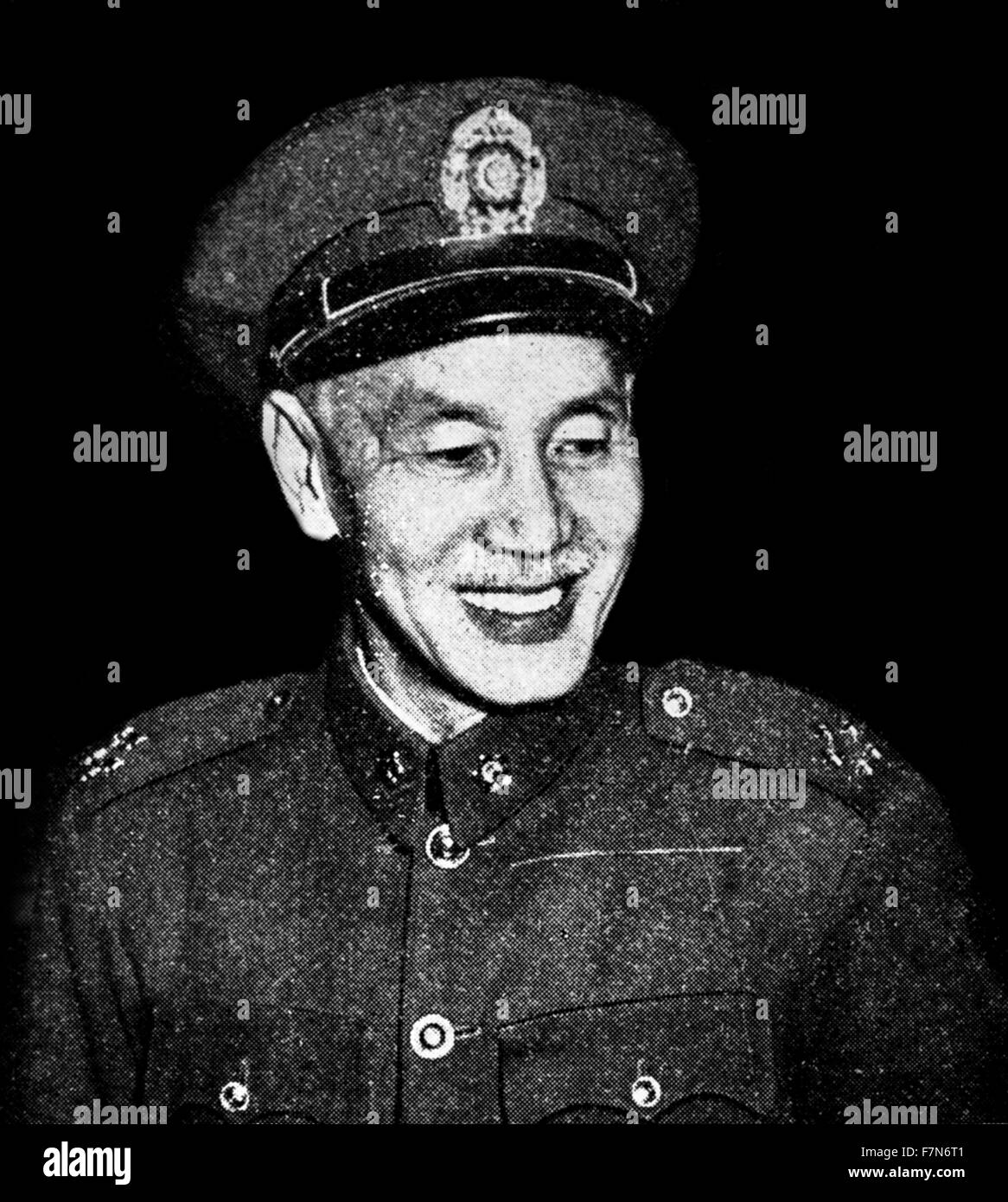 Generalissimus Chiang Kai-Shek (1887-1975), Leiter der chinesischen Nationalisten.  Er diente als Führer der Republik von China zwischen 1928 und 1975. Stockfoto