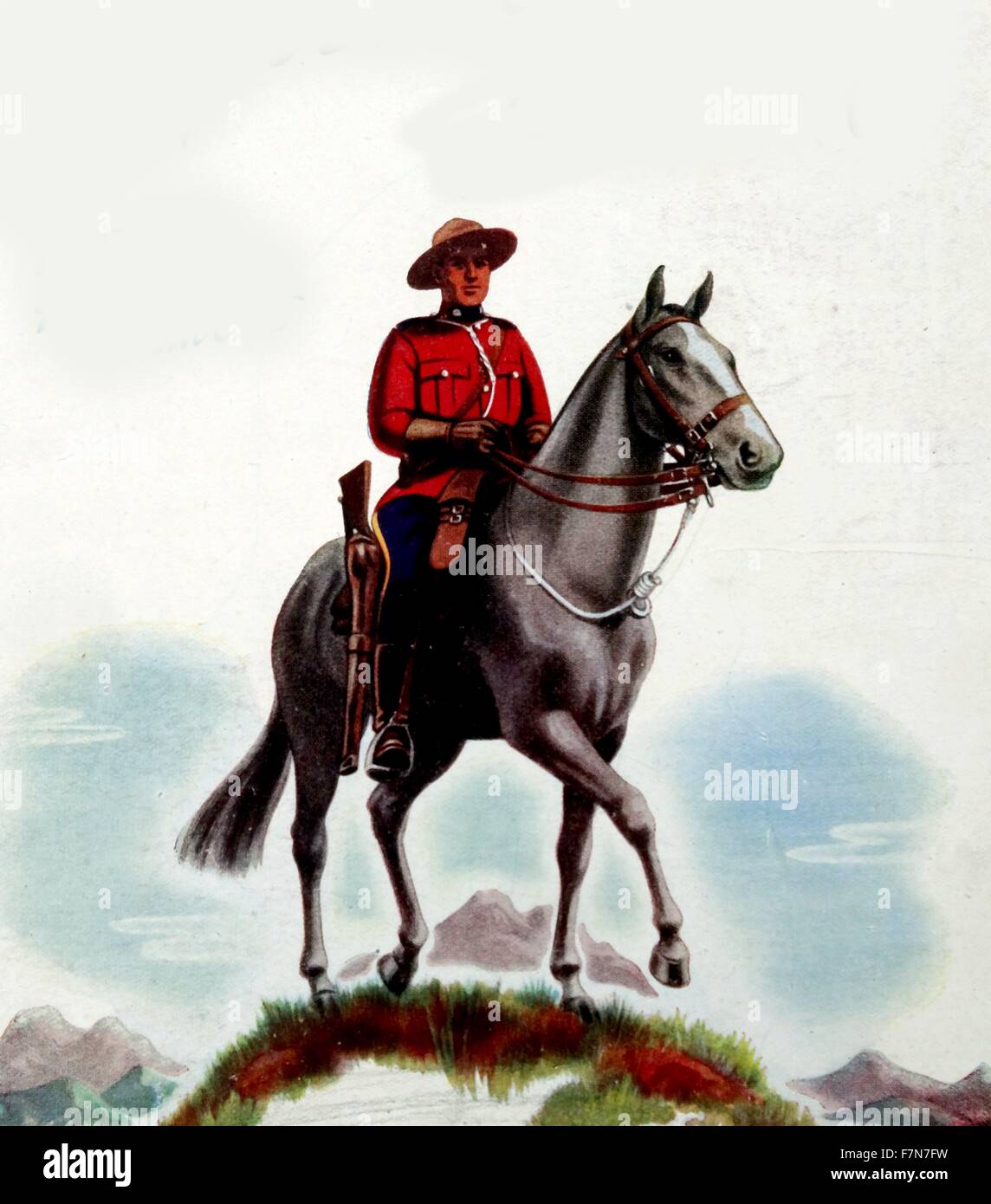 Mountie oder berittene kanadische Polizist Stockfoto