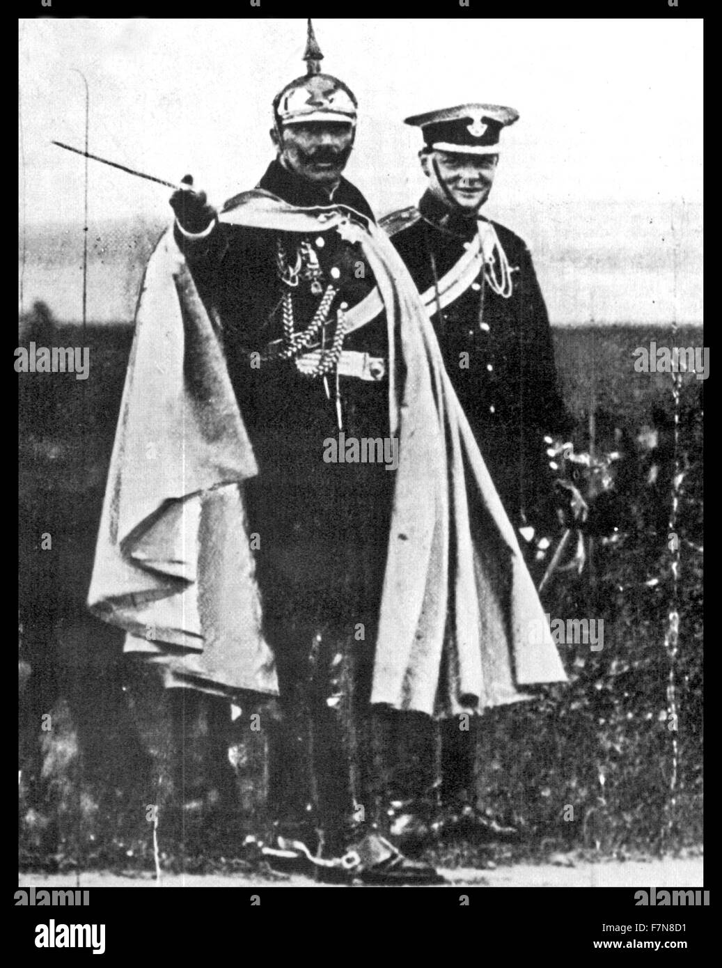 Winston Churchill mit dem deutschen Kaiser Wilhelm II im Jahre 1906 Stockfoto