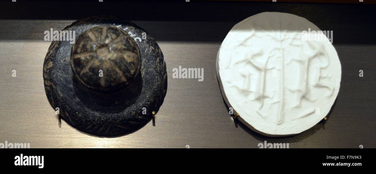 Stempel-Dichtungen aus Syrien oder Libanon. Vom 900 v. Chr. Stockfoto