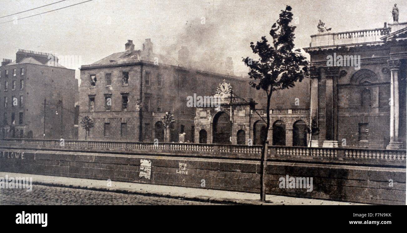 Foto von den Resten des Four Courts in Dublin. Datiert 1940 Stockfoto