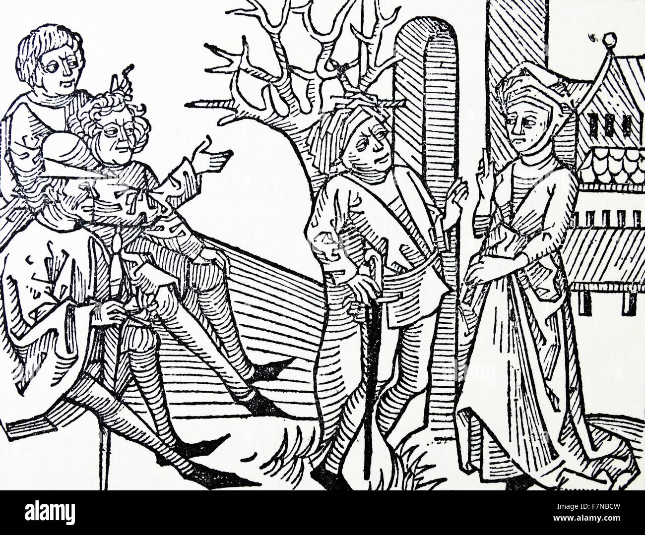 Holzschnitt aus "sur Humanae" von Johannes Pruss; Strasburg; 1488 Stockfoto
