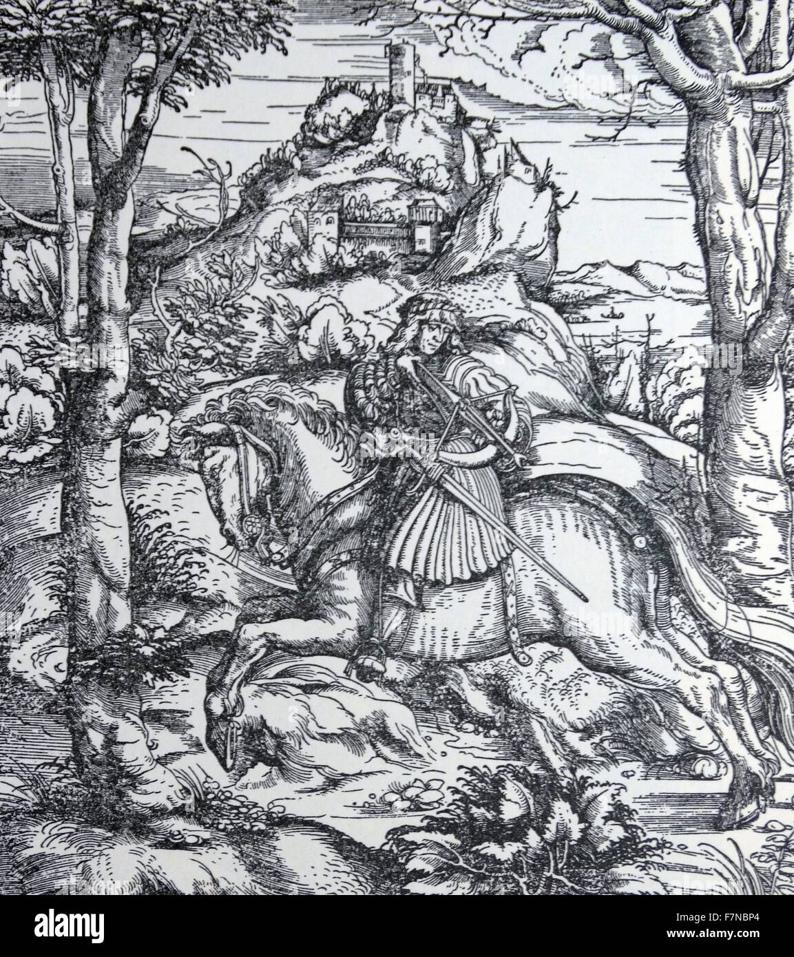 Weiss König (White King) war einer der drei Bücher, die im Auftrag von Kaiser Maximilian i. (1459-1519). Das Buch zeichnet Maximilians Leben und seinen Hof als eine ideale ritterlichen Gesellschaft darstellt. 1515 Stockfoto