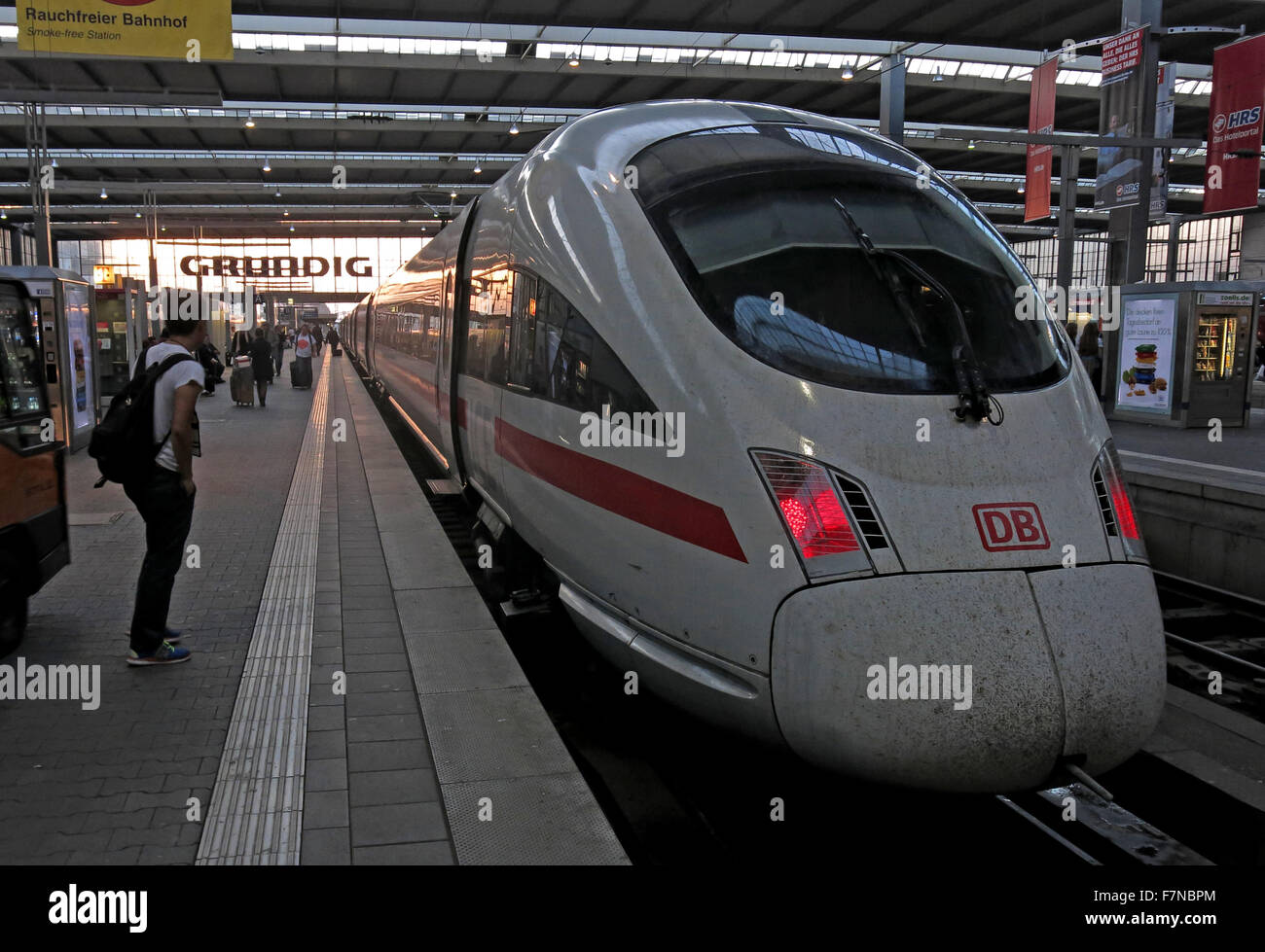 München Hauptbahnhof, ICE, intercity, Inter Mailand, Stadt Stockfoto