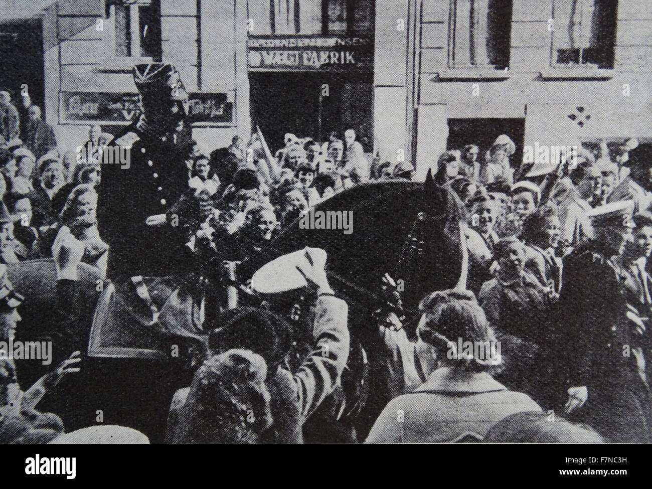 König Christian von Dänemark (1870-1947).  Während des zweiten Weltkriegs Dänemarks wurde von Nazi-Deutschland besetzt.  Die dänische Regierung und des Königs Christian X weiterhin relativ normal zu funktionieren, bis 1943. Stockfoto