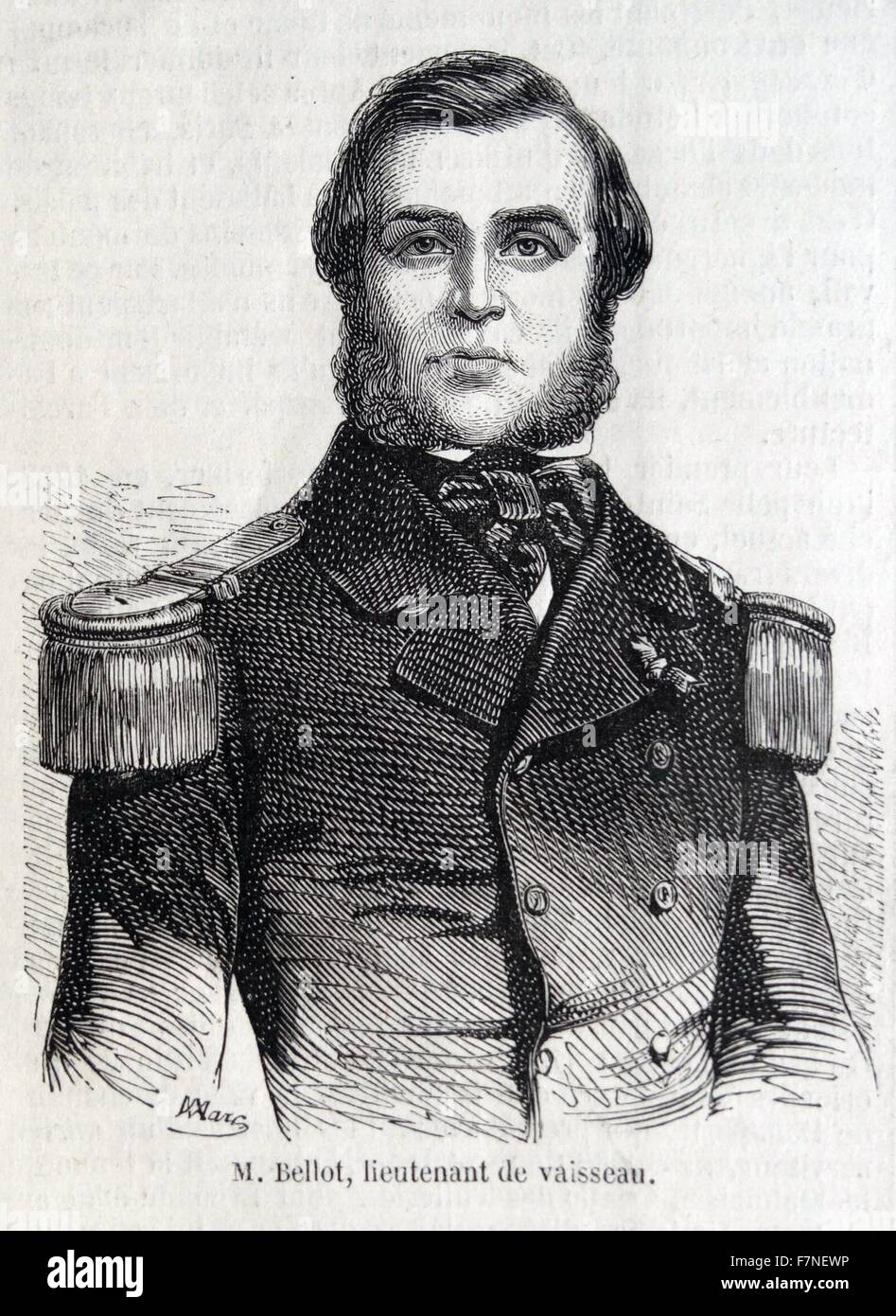 Herr Bellot, französische Marine Leutnant 1860 Stockfoto