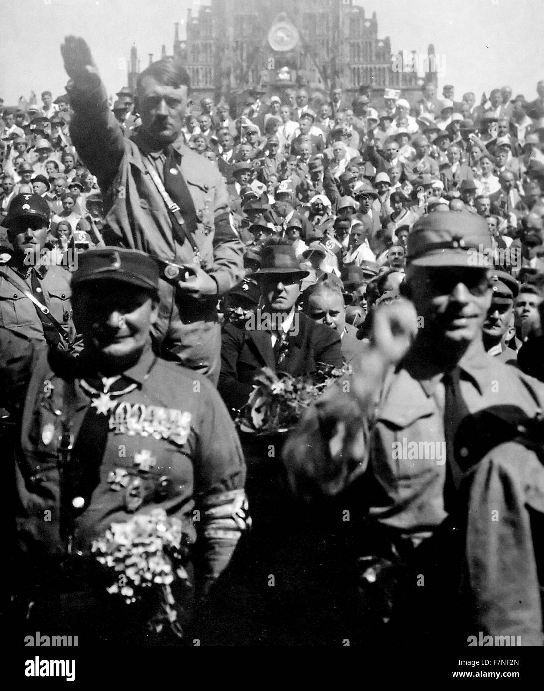 Foto von Adolf Hitler (1889-1945) Österreich geborene deutsche Politiker, der Führer der NSDAP war. Vor dem zweiten Weltkrieg eingenommen. Datiert 1928 Stockfoto