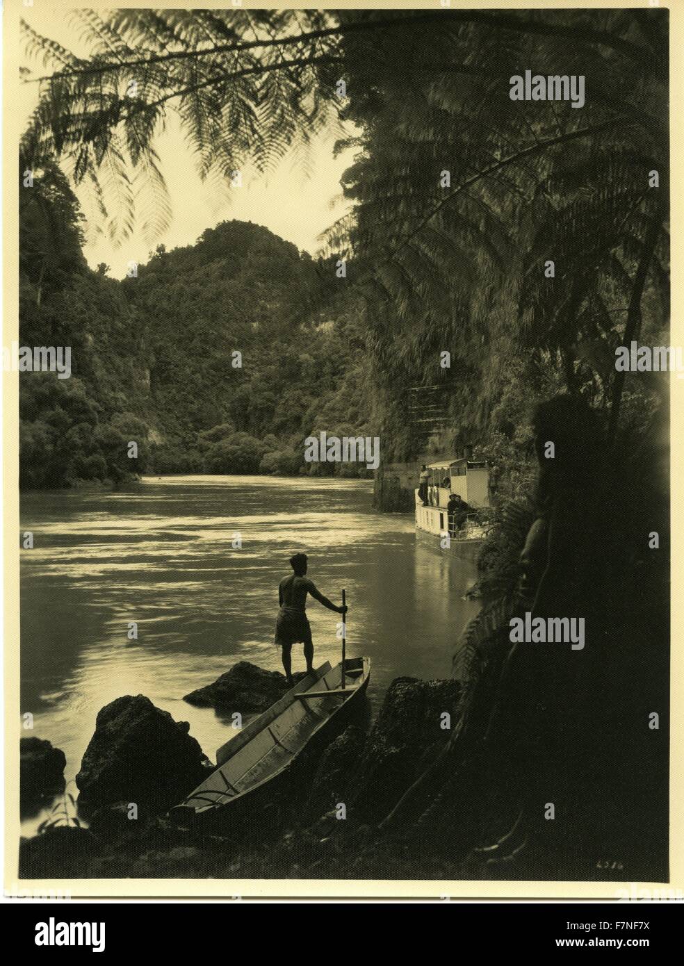 Der Whanganui River ist ein Fluss in der Nordinsel von Neuseeland 1900 Stockfoto