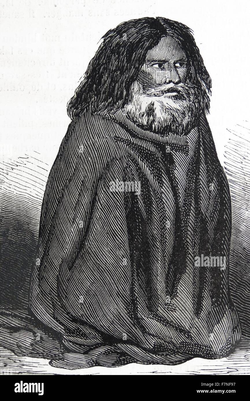 Fakir in der indischen Stadt Jahre 1860 Stockfoto