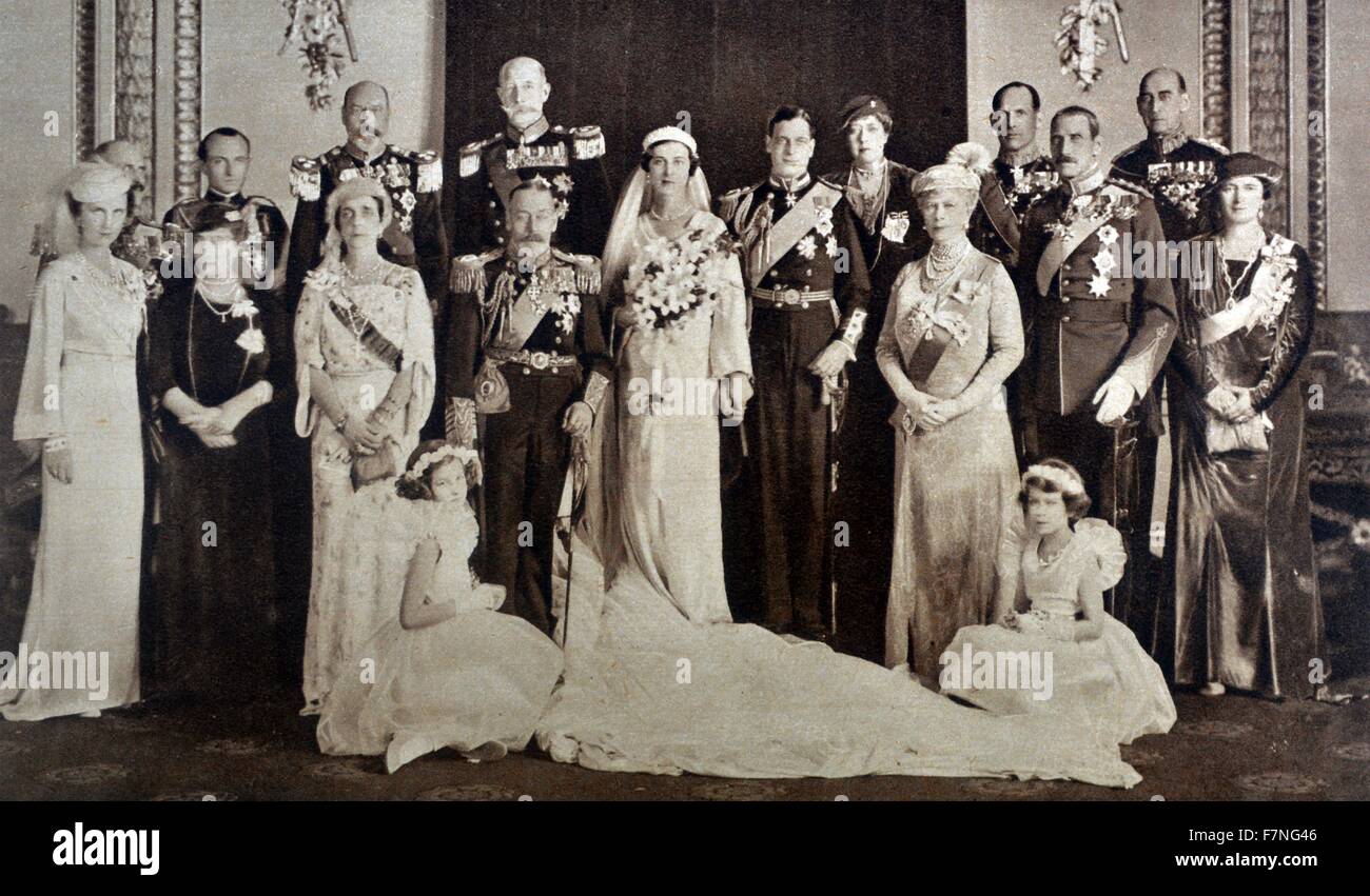 Foto des Herzogs und der Herzogin von Kent am Tag ihrer Hochzeit. Datierte 1893 Stockfoto