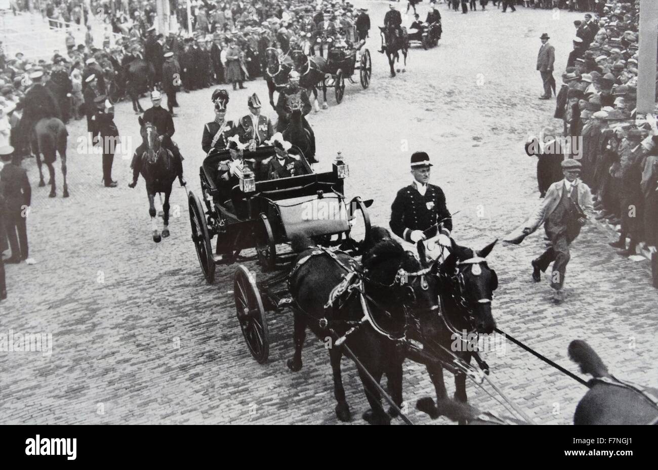 Ankunft des Prinzen Heinrich der Gemahl von Königin Wilhelmin der Niederlande 1920 Stockfoto