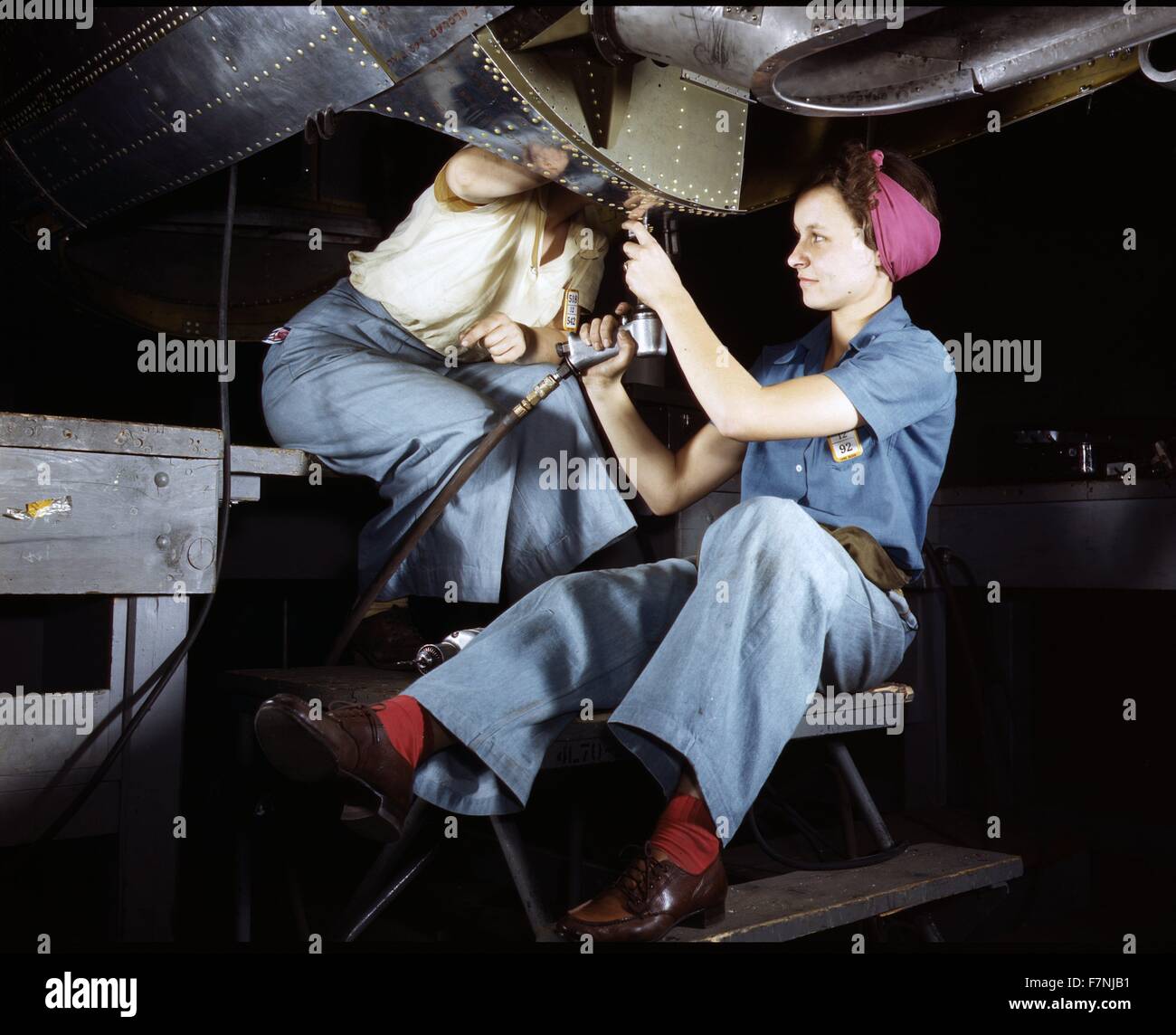 Zweiter Weltkrieg Frauen Sind Als Motor Mechanik In Grundlichen Douglas Ausbildung Methofs Douglas Aircraft Company Long Beach Kalifornien Ausgebildet Stockfotografie Alamy