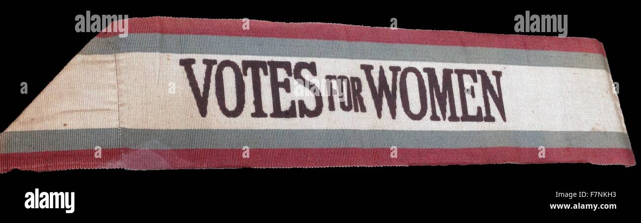 Suffragetten Banner. Datiert 1920 Stockfoto