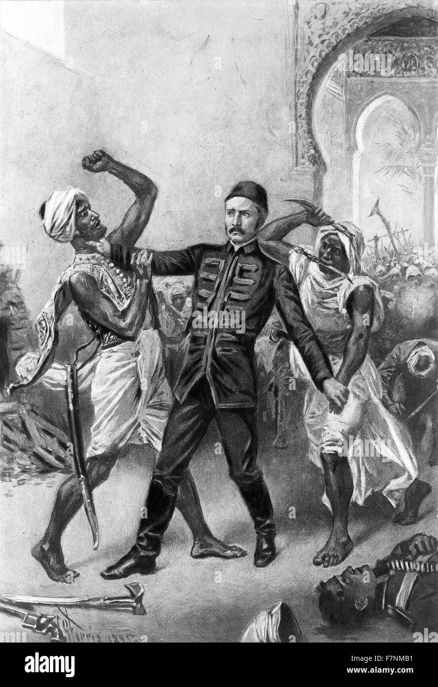 Tod von General Gordon; Khartum, Sudan 1885 Stockfoto