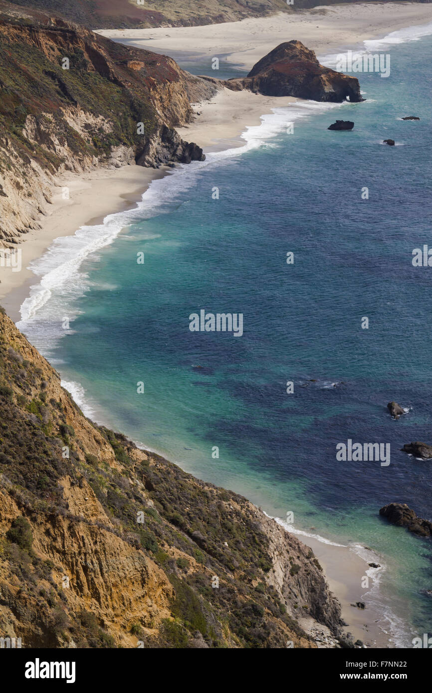 Blick auf den Ozean am Highway Nr. 1, California Stockfoto