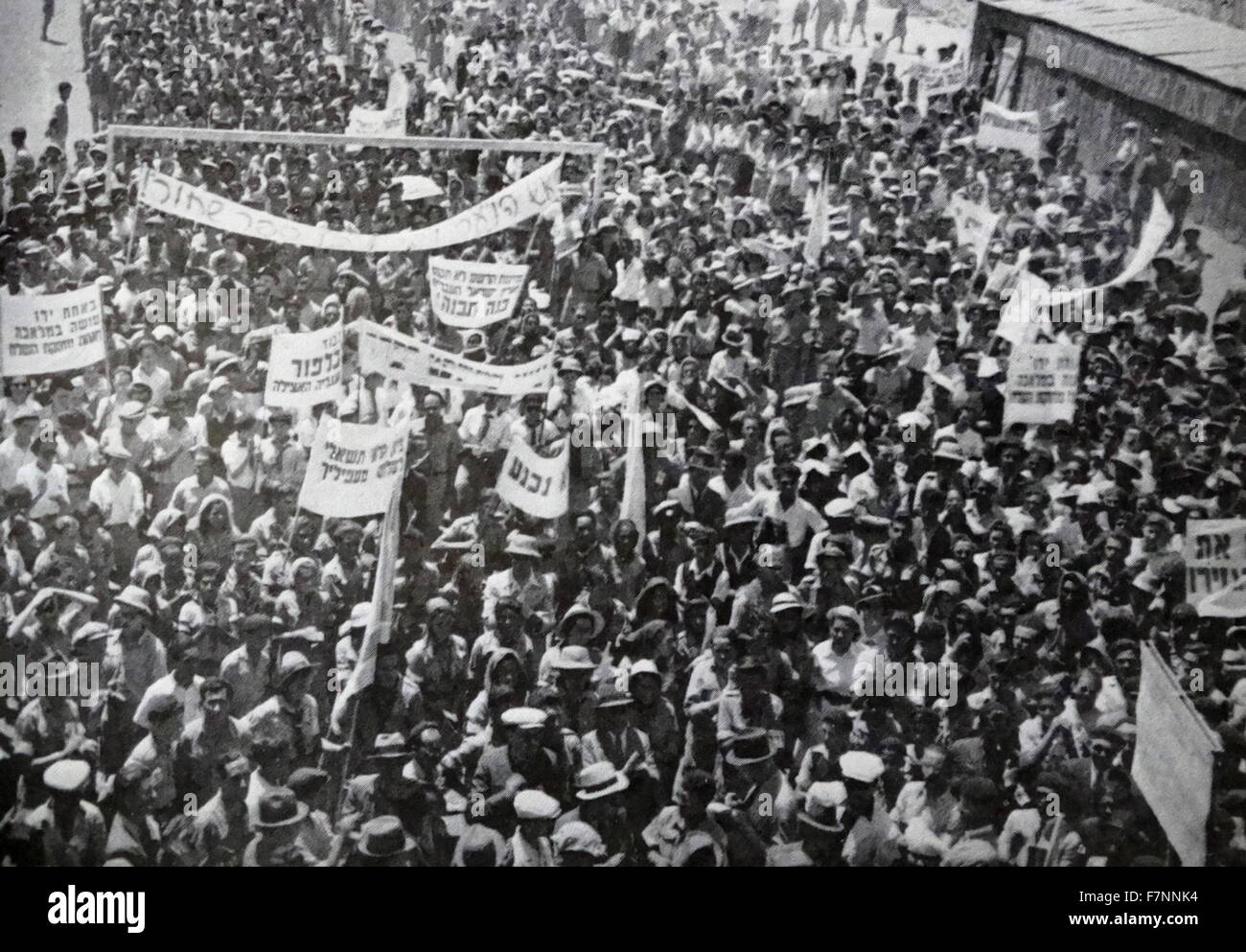 Protest von zionistischen Juden in Palästina 1936 Stockfotografie Alamy
