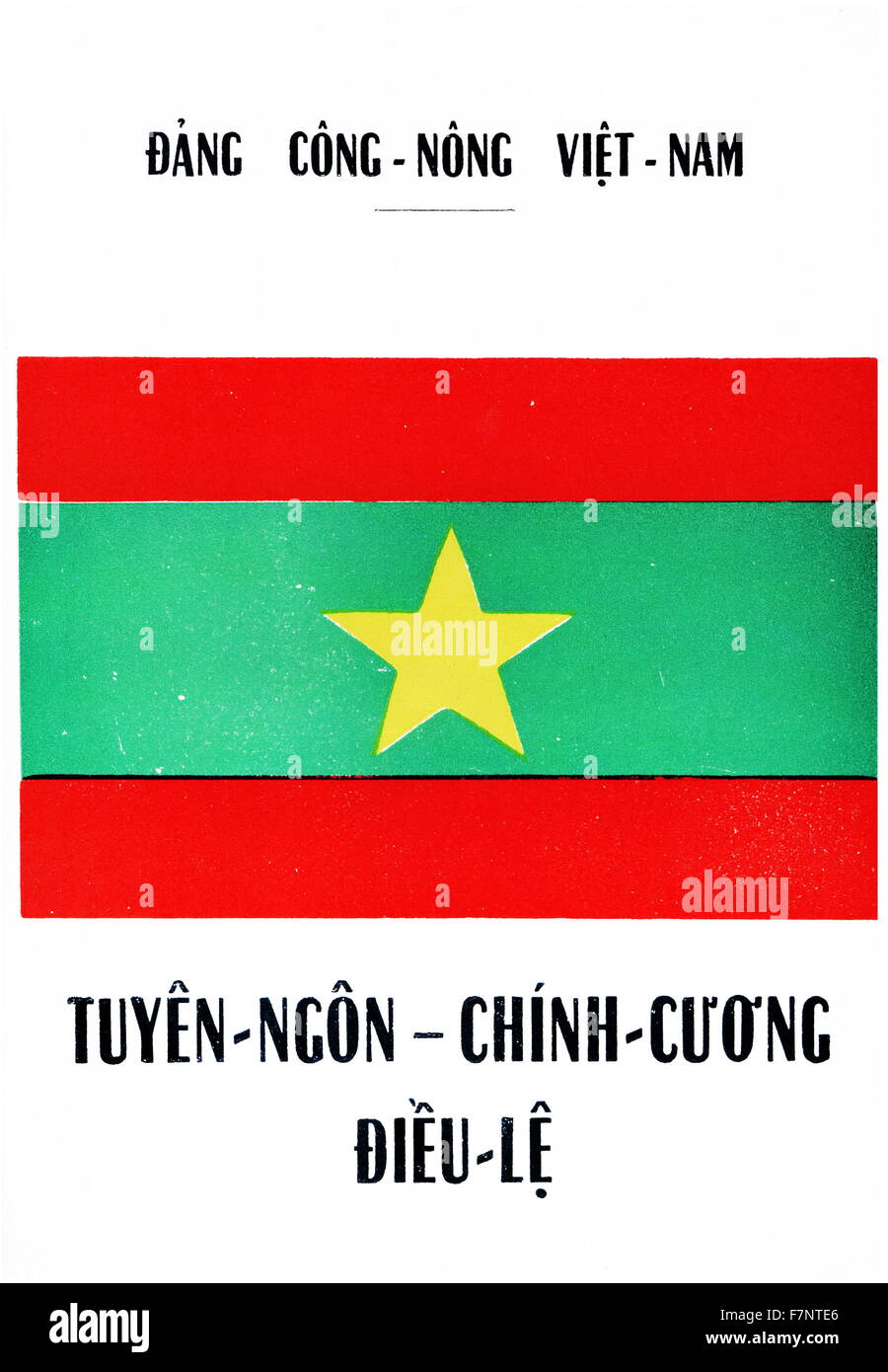 Abdeckung einer Broschüre auf die?? NG Công Nông Vi? t Nam (Bauern und Arbeiterpartei) von Vietnam. Datierte 1970 Stockfoto