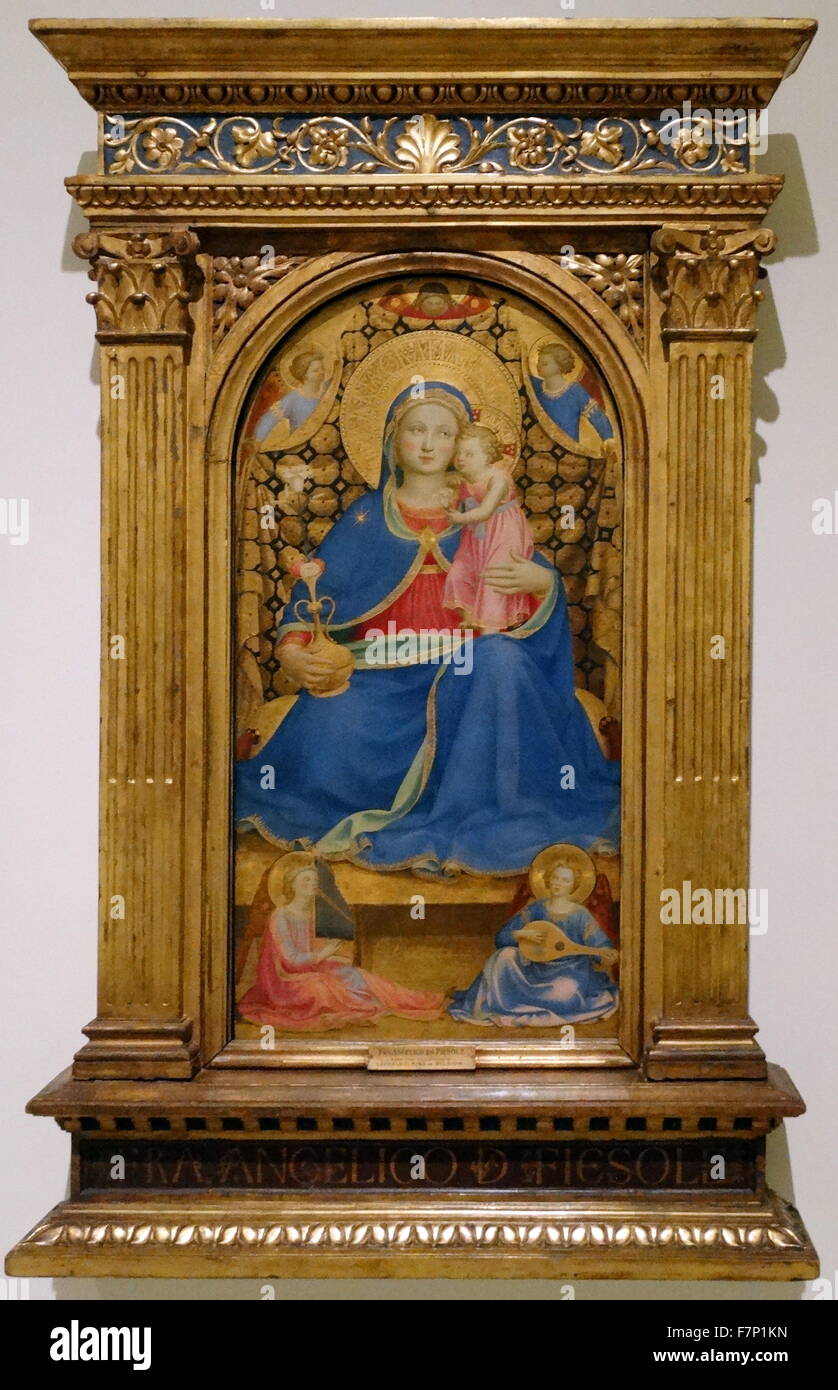 Gemälde mit dem Titel "Madonna der Demut" von Fra Angelico (1395-1455) frühen italienischen Renaissance-Maler. Vom 15. Jahrhundert Stockfoto