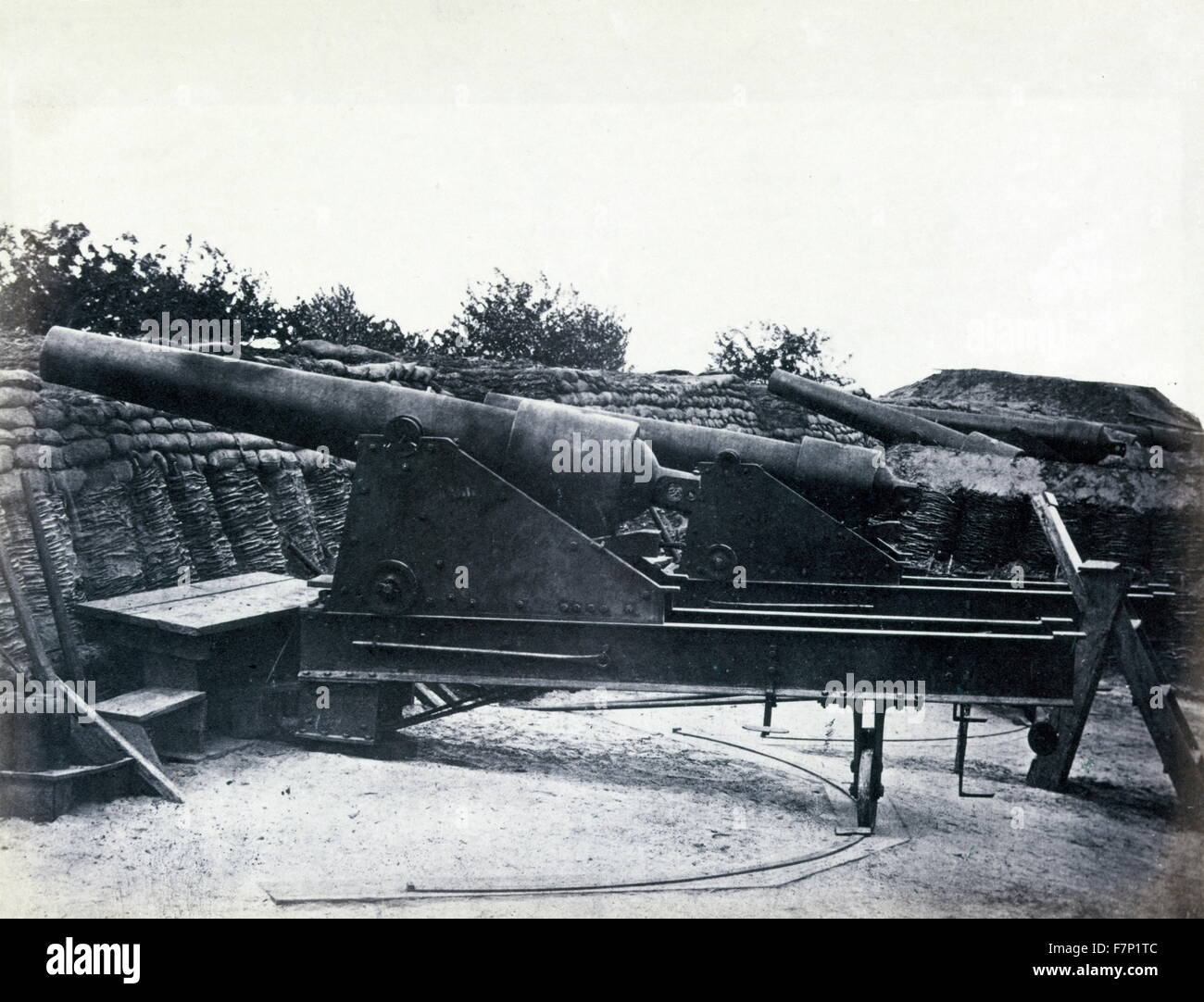 Kanone bei Yorktown, Virginia, Amerikanischer Bürgerkrieg 1865 Stockfoto